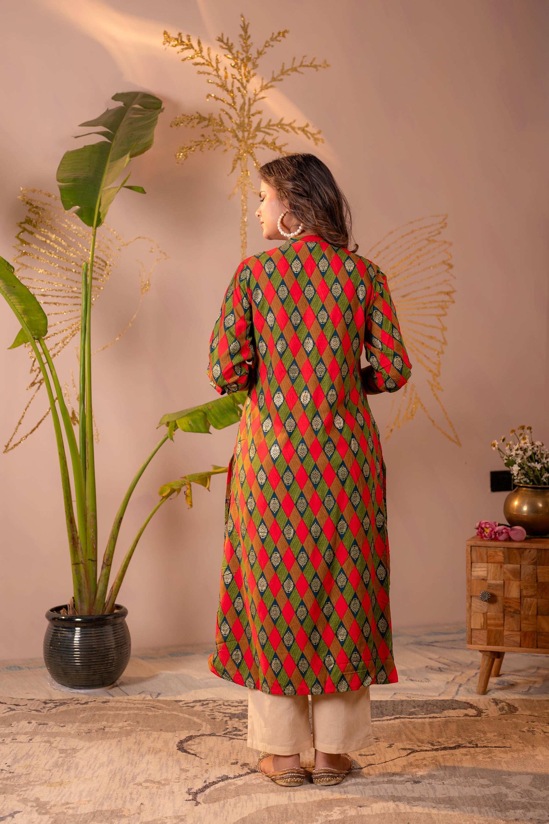 Geometric Printed Straight Kurta