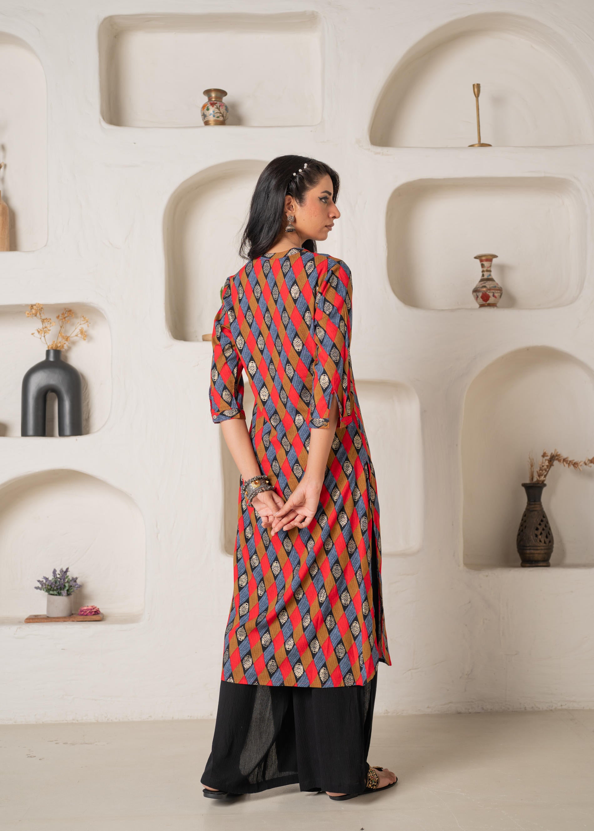 Geometric Printed Straight Kurta
