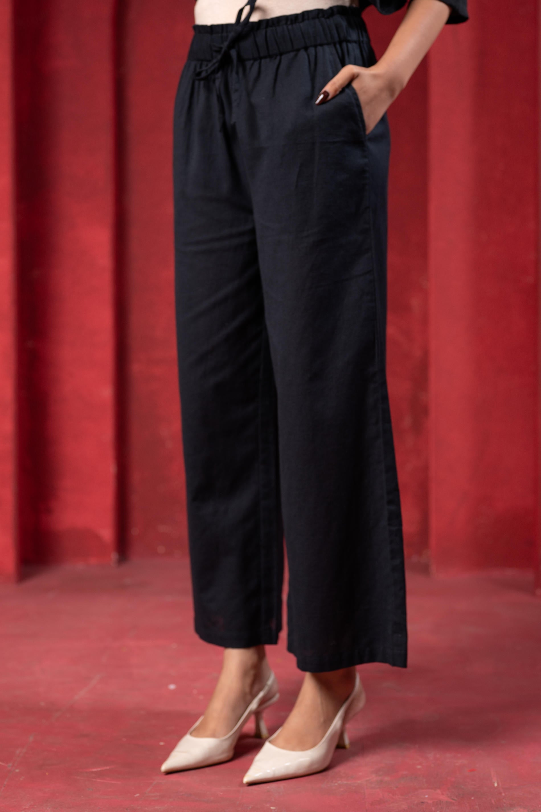 Black Tonal Sequin Embellished Straight Kurta