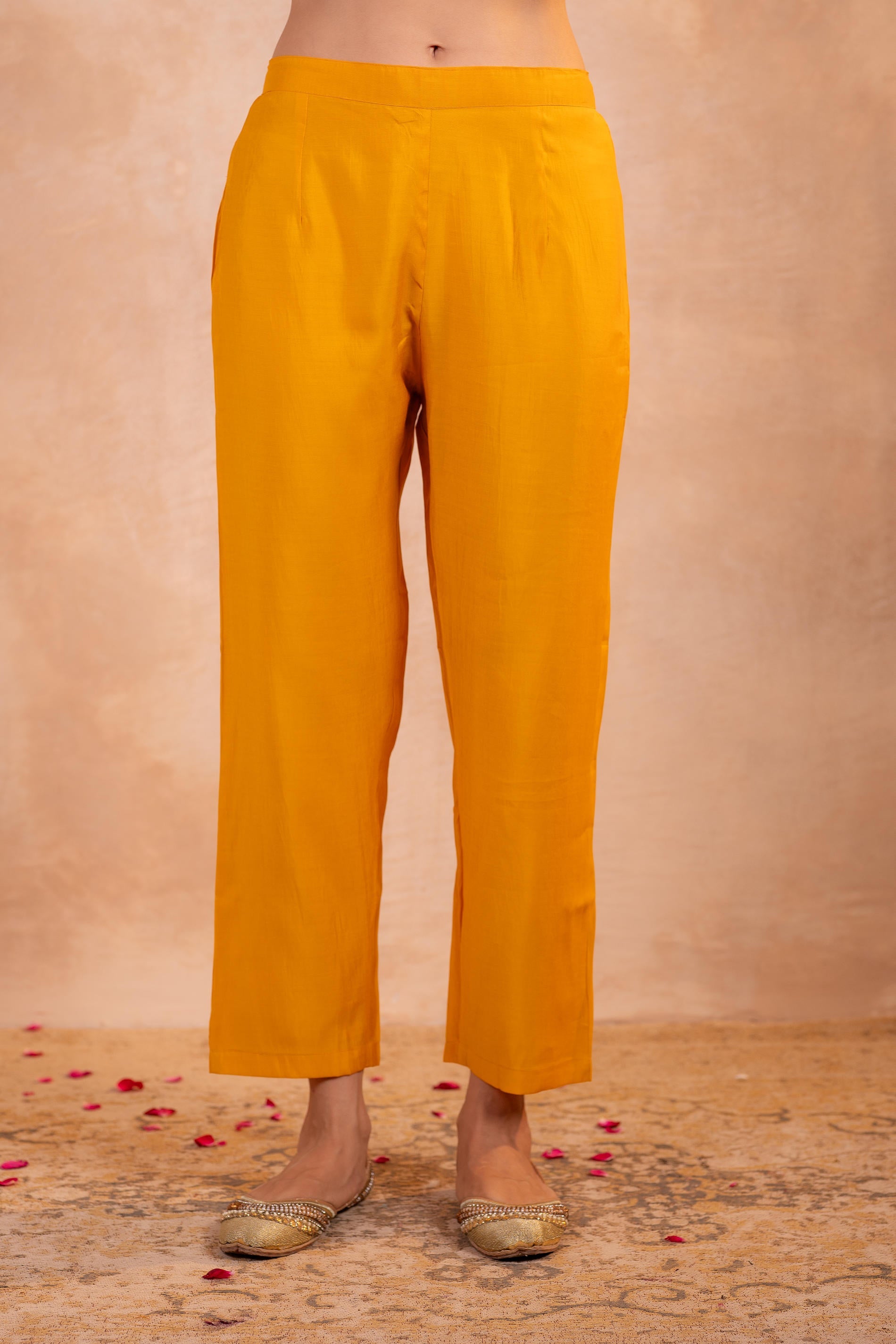 Mustard Serenity Embroidered Suit Set