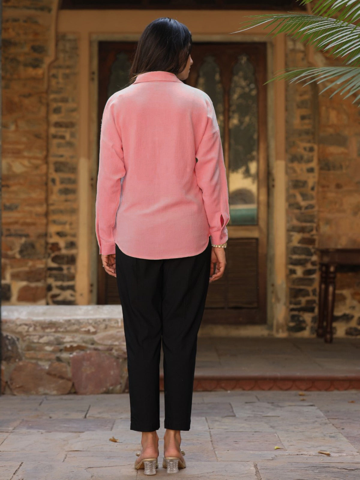 Rayon Flex Embroidered Women's Shirt