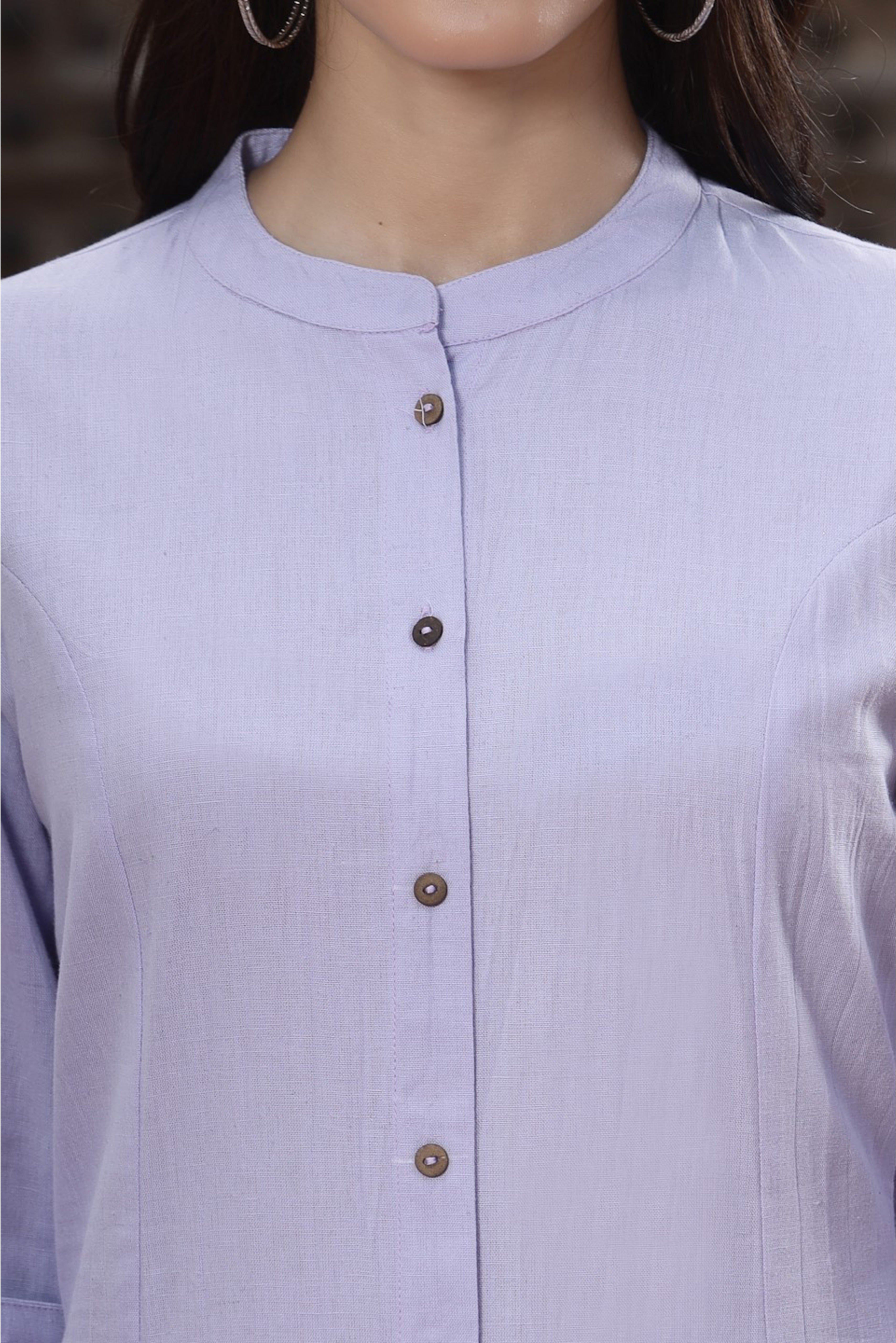 Juniper Women`S Lilac Cotton Flex Solid A-Line Kurta
