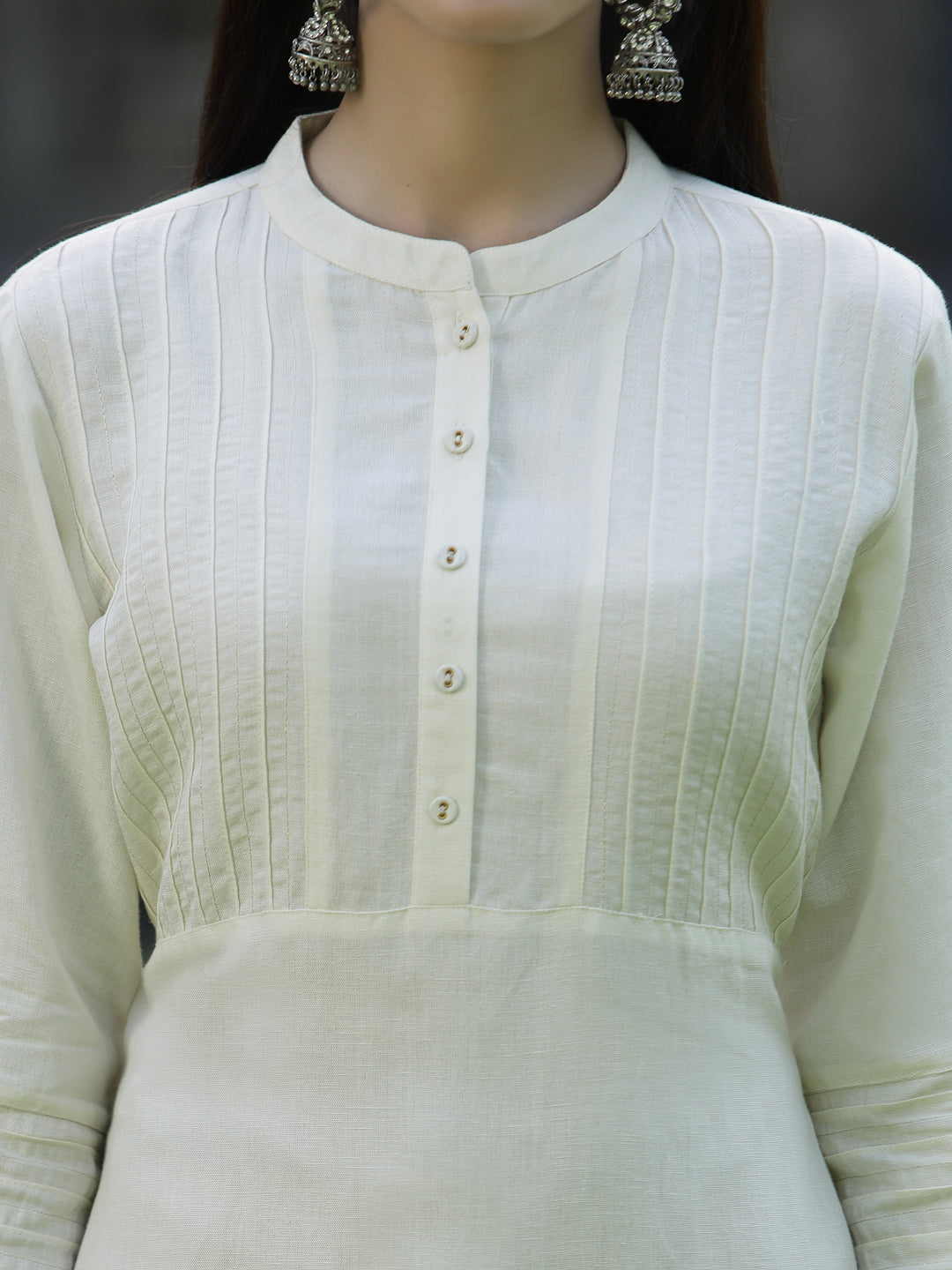 Juniper Ivory Rayon Festive Solid Straight Kurta For Women