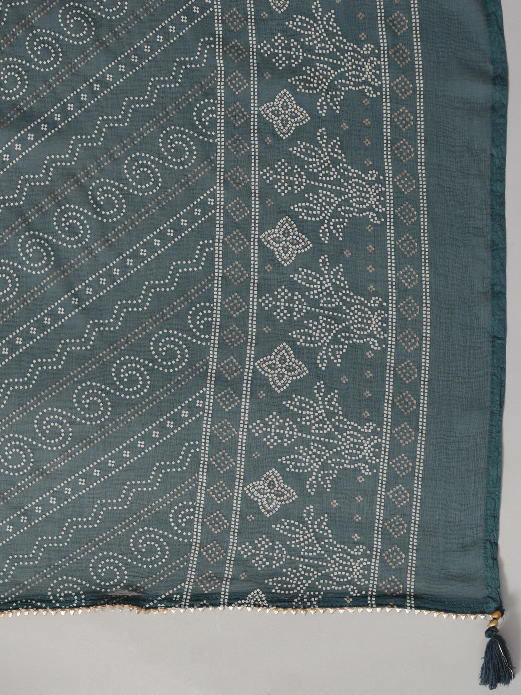 Juniper Women's Navy Rayon Staple Printed Straight Kurta Sharara Set