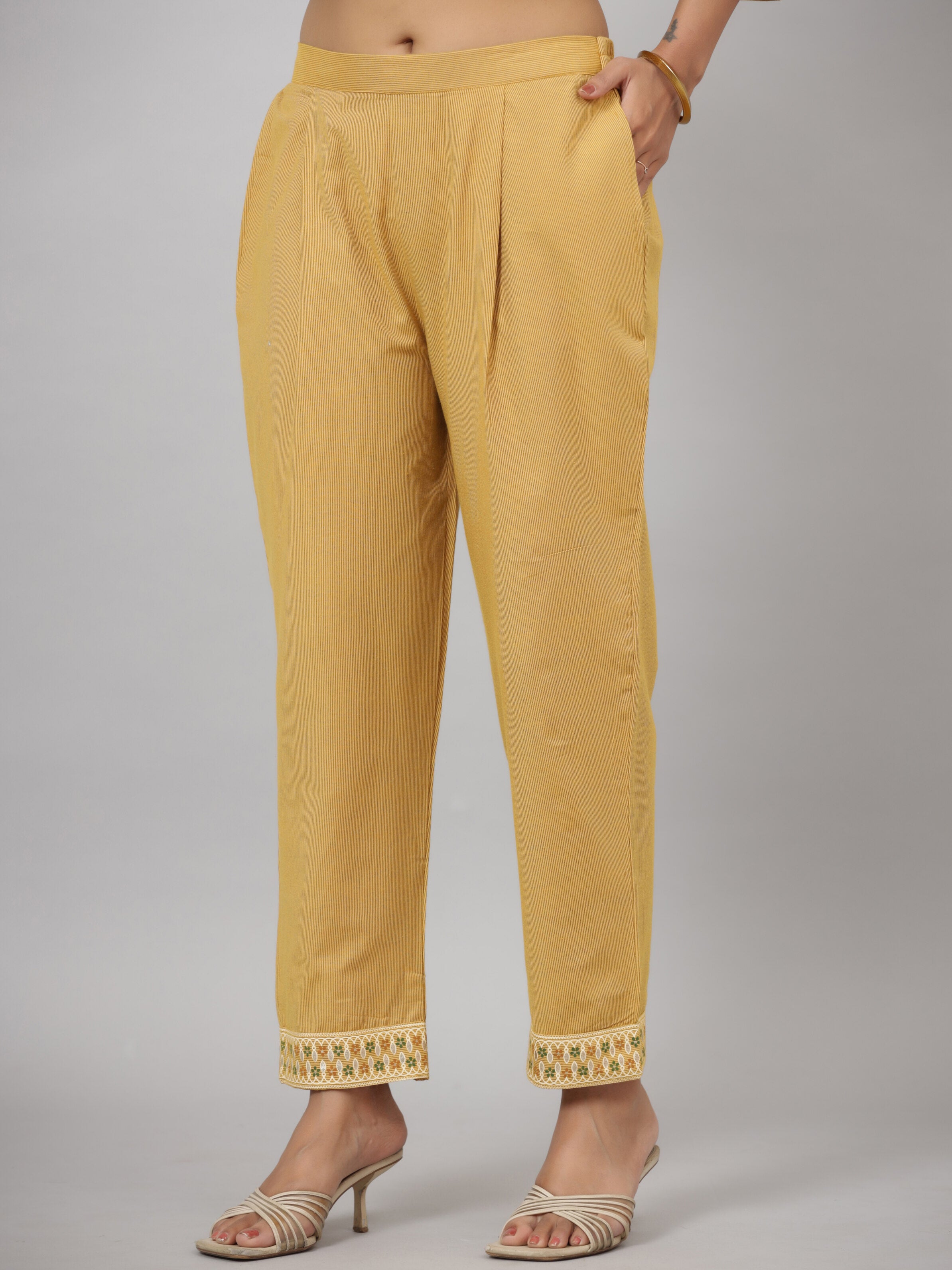 Juniper Women Mustard Cotton Printed Kurta Set