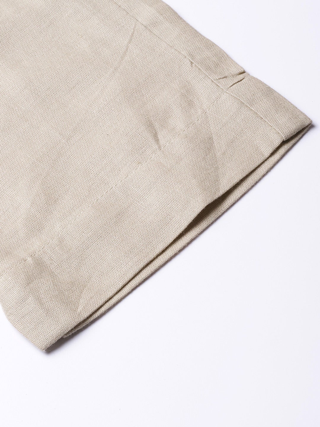 Juniper Sand Grey Solid Cotton Flex Slim Fit Women Pants With Two Pockets