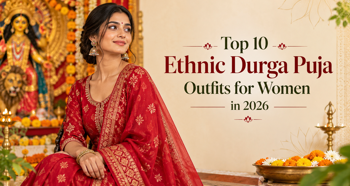 Ethnic Durga Puja Outfits for Women