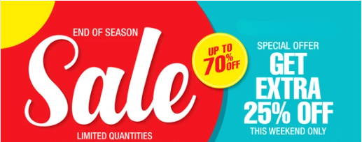 END OF SEASON SALE