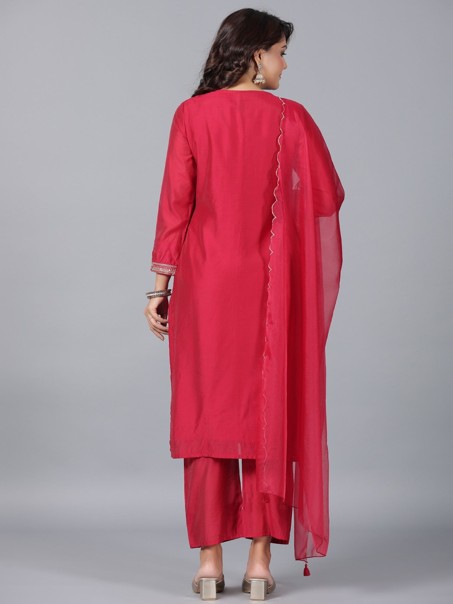 Buy W Red Embroidered Pants for Women Online @ Tata CLiQ