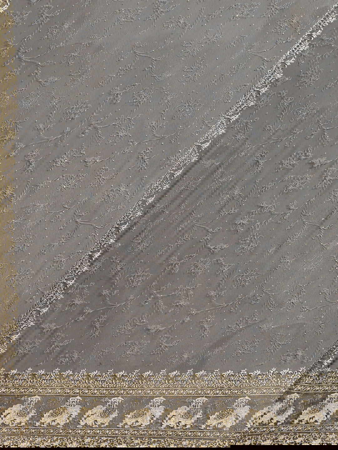 Juniper Black Ethnic Motif Printed Georgette Kurta Sharara & Dupatta Set. 