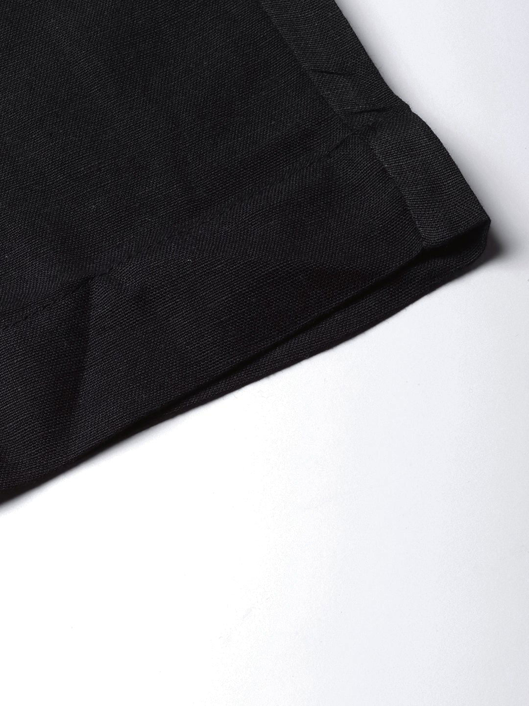 Juniper Black Solid Rayon Flex Slim Fit Women Pants With Two Pockets 