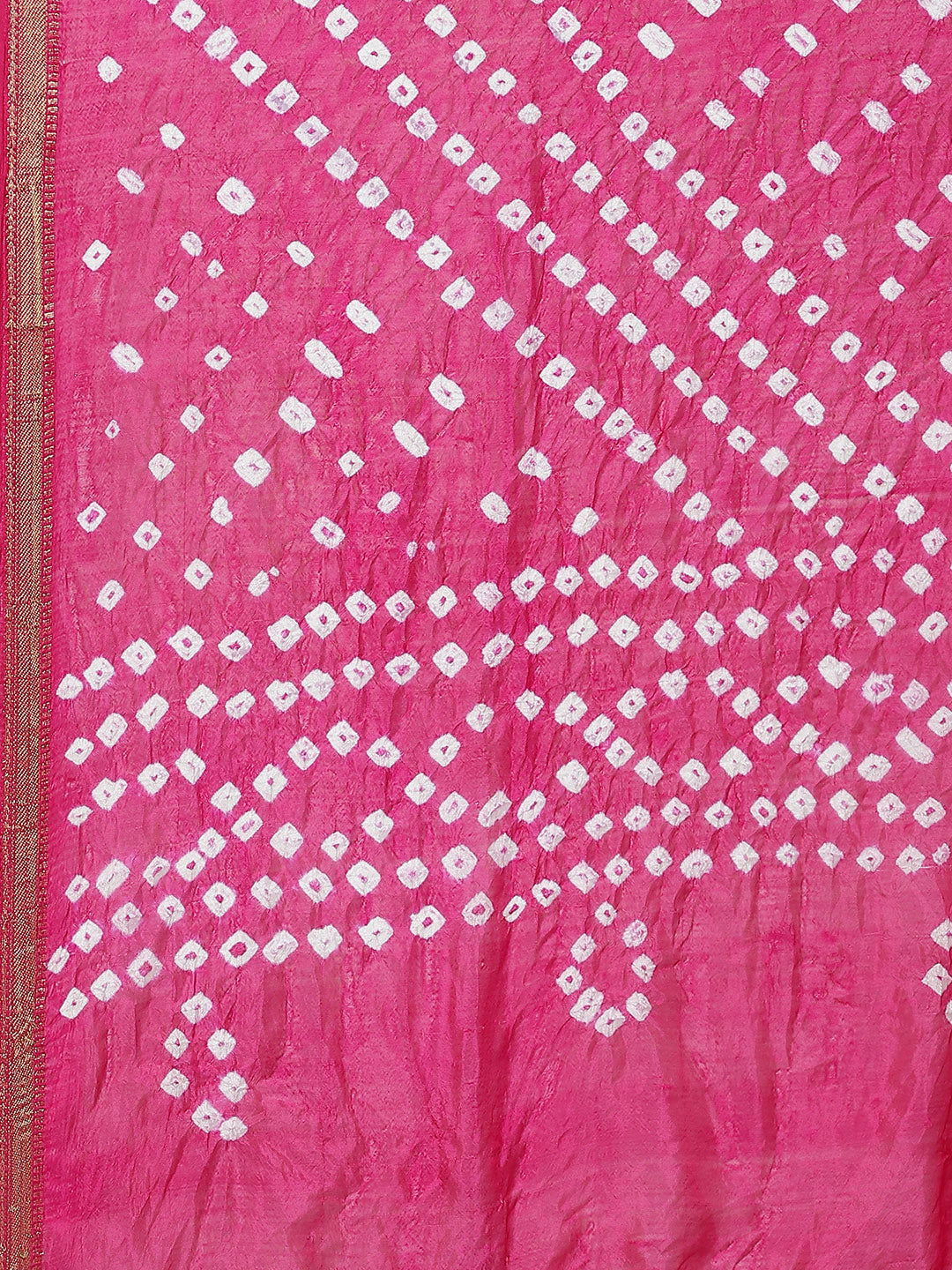 Juniper Fuchsia Bandhani Tie-Dye Shantoon Dupatta For Women 