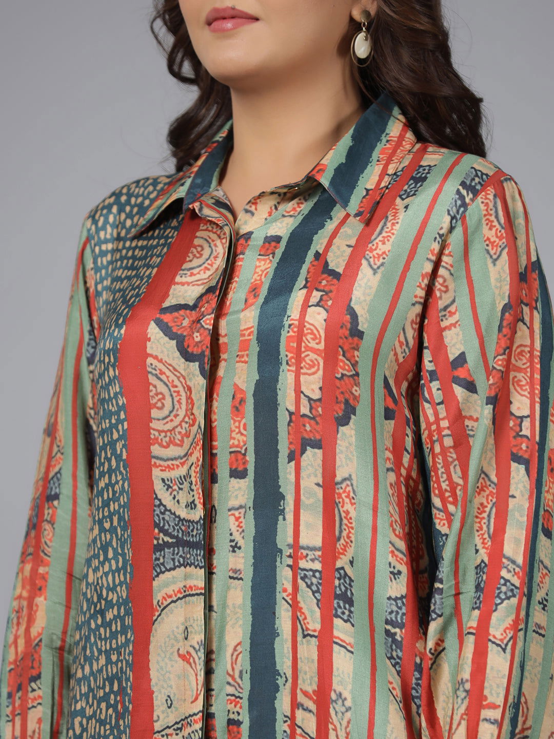 Juniper  Multi-Colour Ethnic Motif Printed Muslin Tunic With Pants 