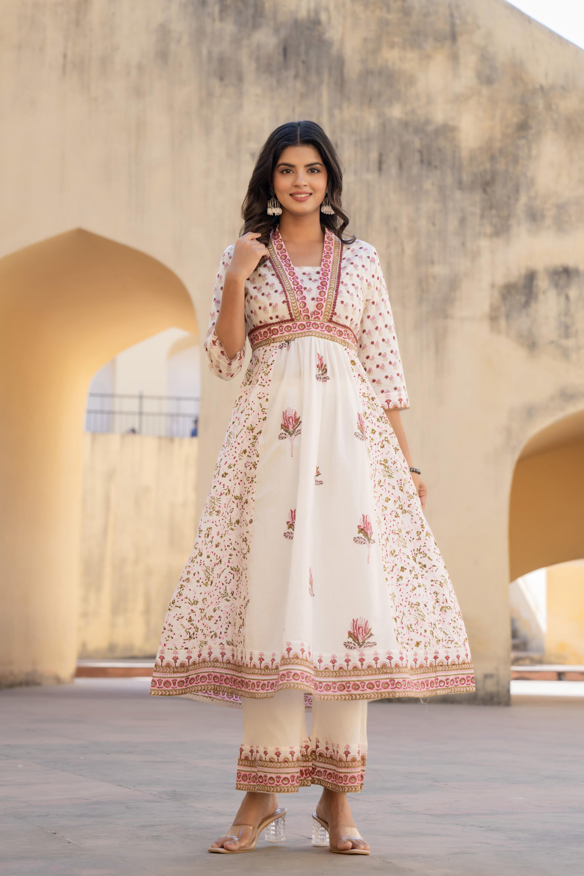 Gulab Baagh Anarkali Cotton Suit Set