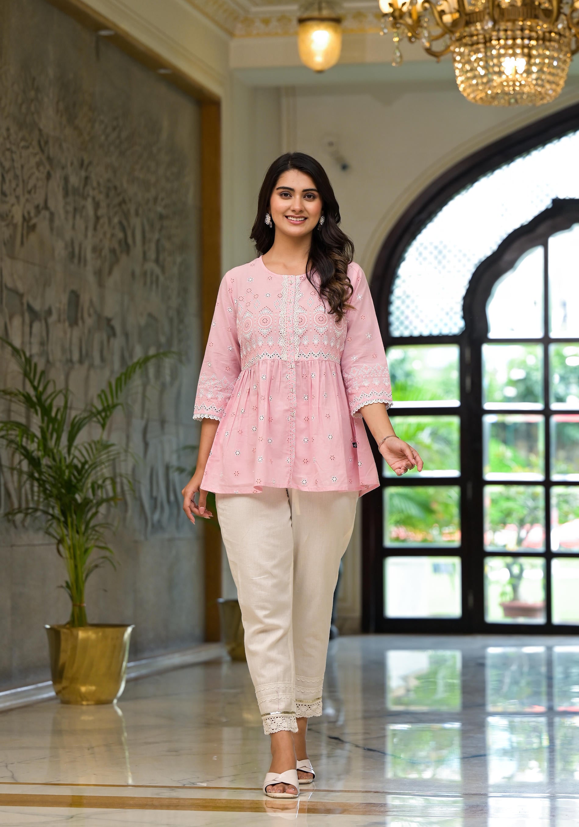 Gulabi Noor Cotton Peplum Tunic