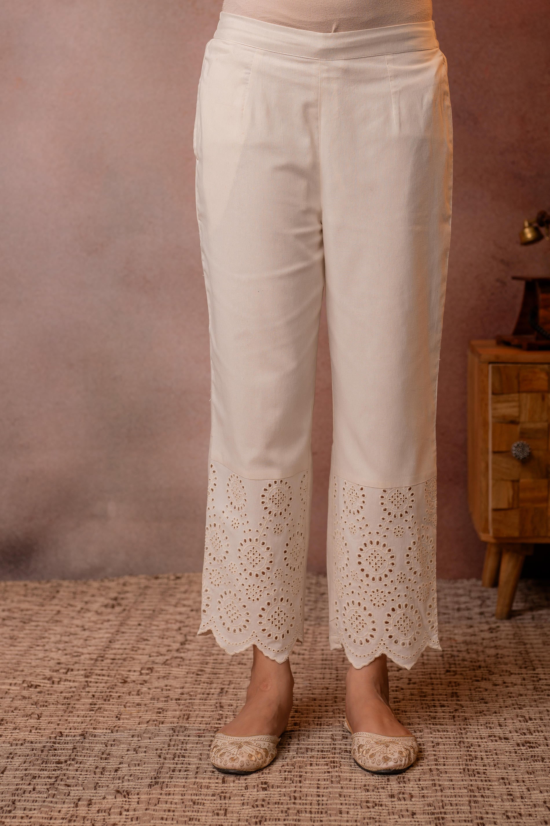 Cotton Whisper Schiffli Co-Ord Set