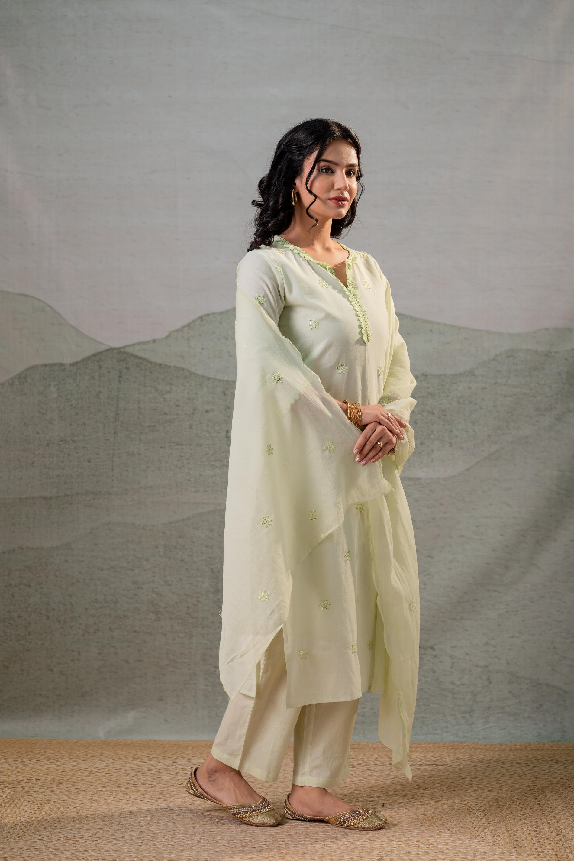Lime Grace Minimal Suit Set