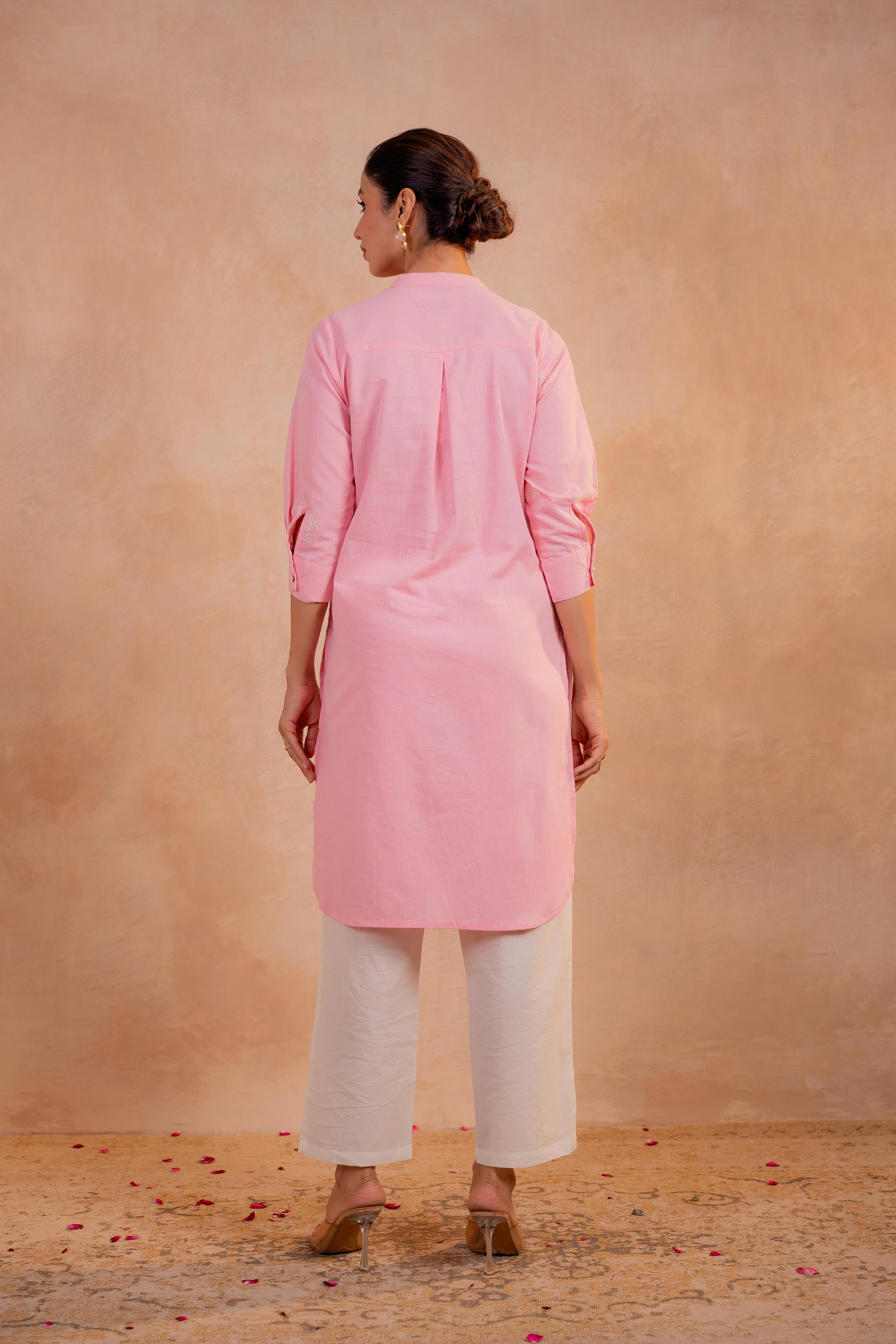 Peach Serenity Straight Kurta