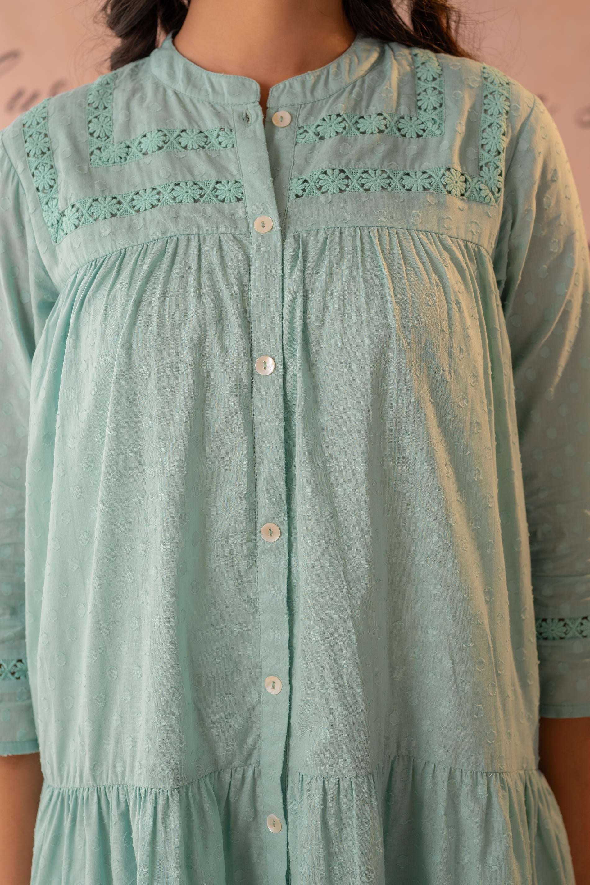 Zest Bloom Mint Tiered Summer Dress