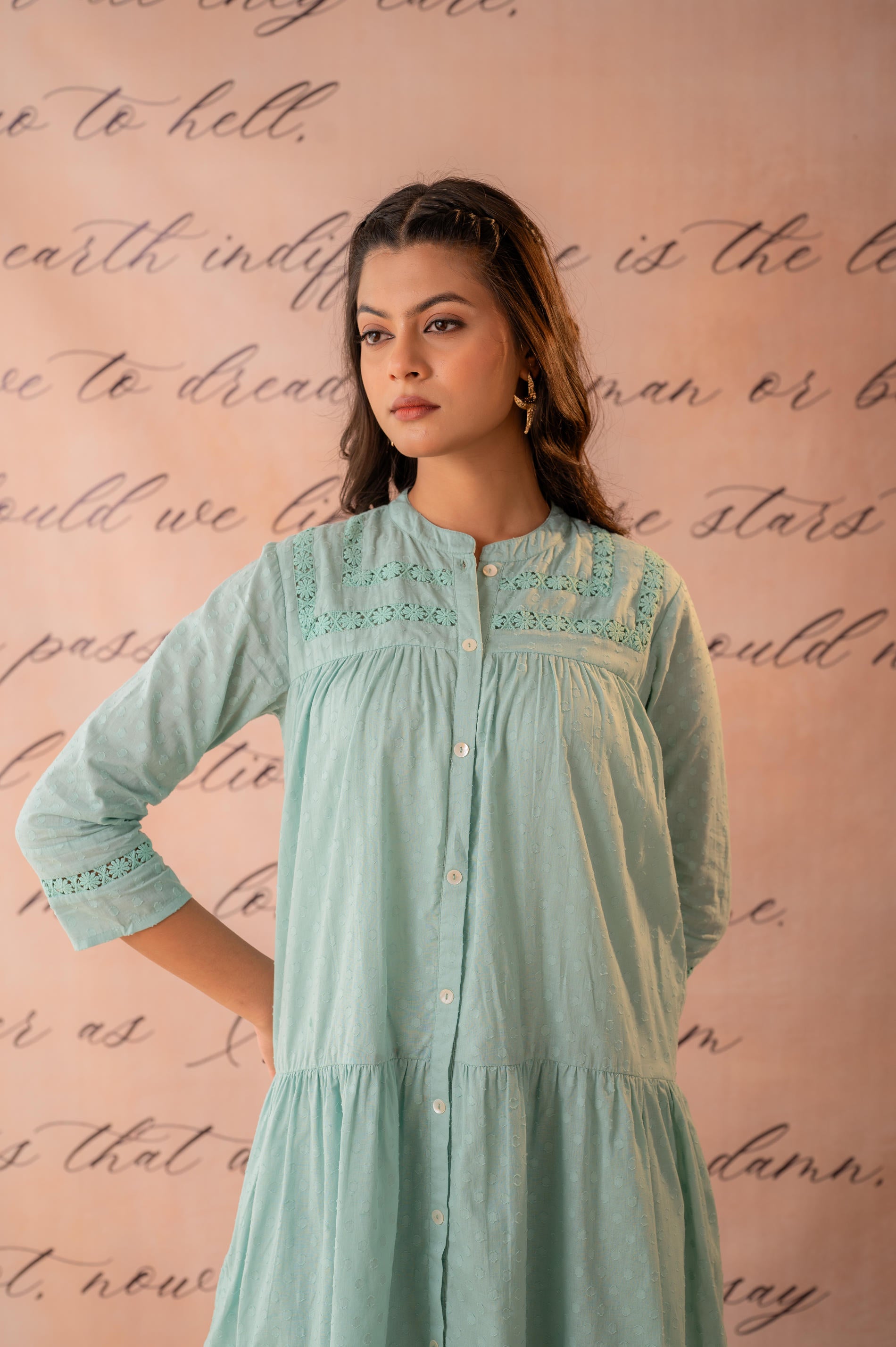 Zest Bloom Mint Tiered Summer Dress
