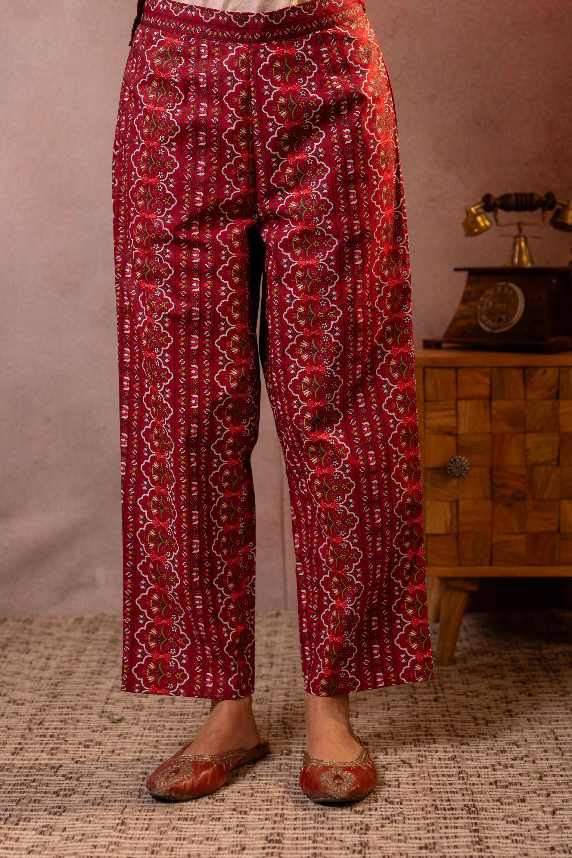 Maroon Blossom Printed Co-ord Set