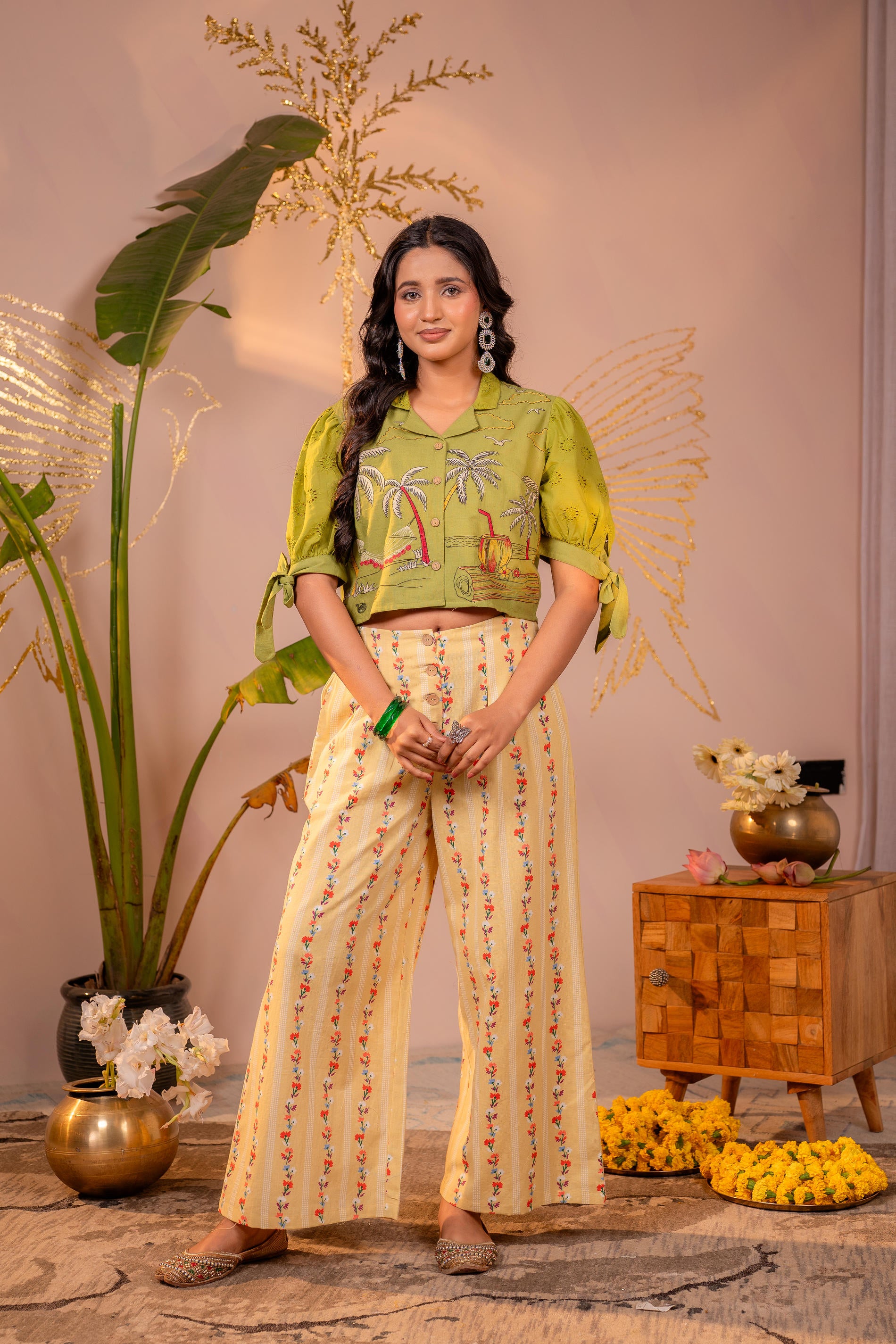 Palm Muse Beige Co-Ord Set