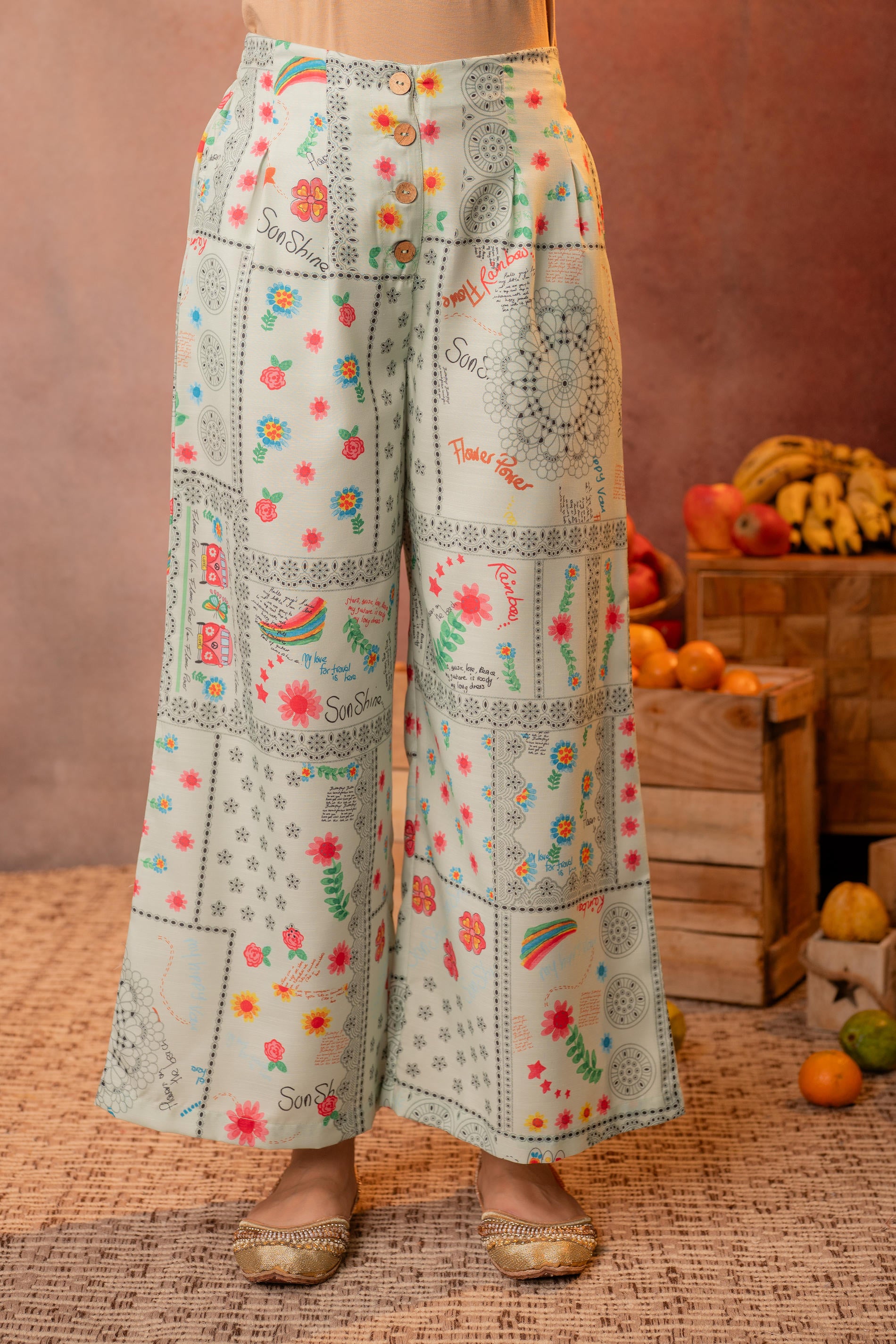 Folk Scribble Garden Co-Ord Set