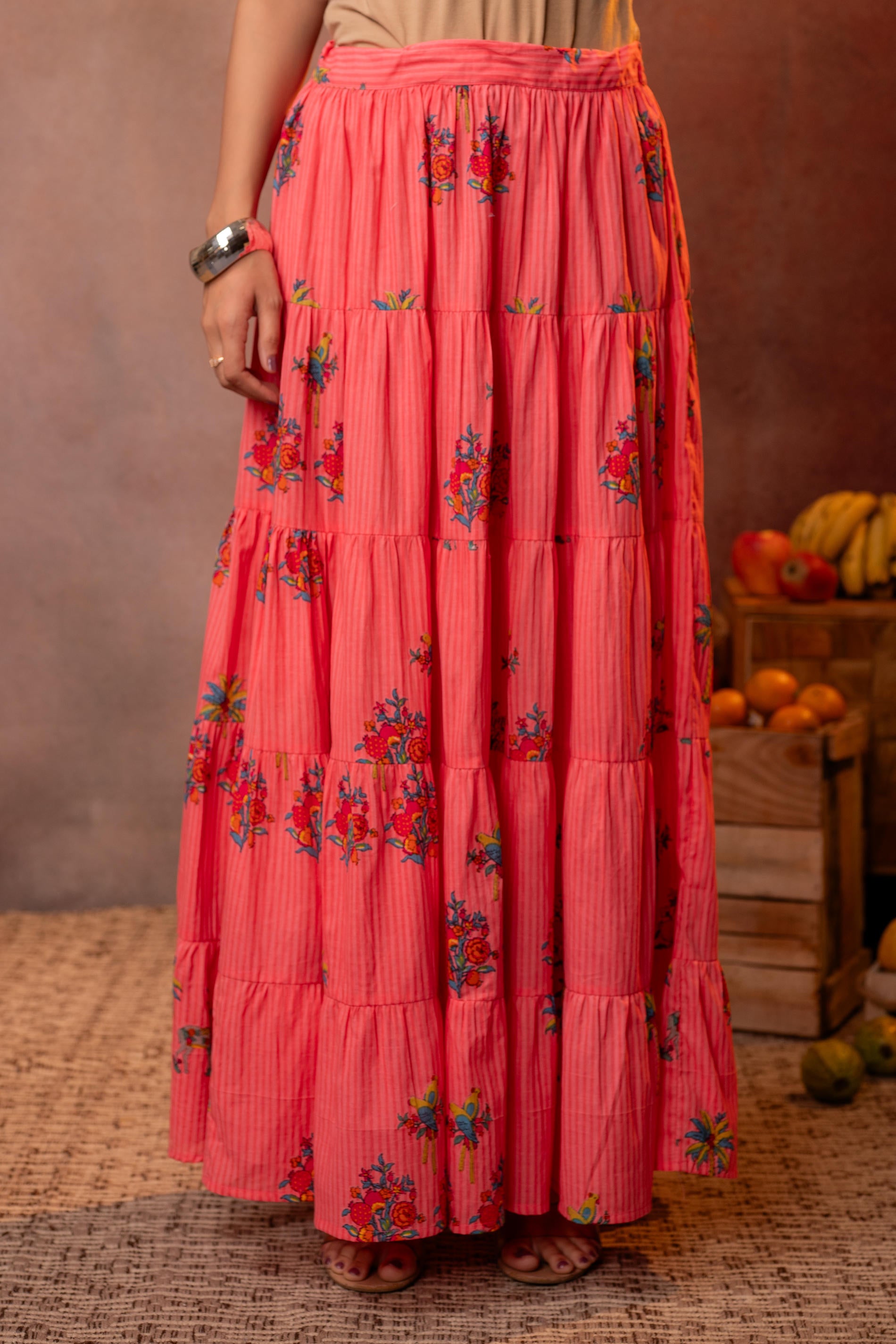 Coral Palm Garden Co-ord Set