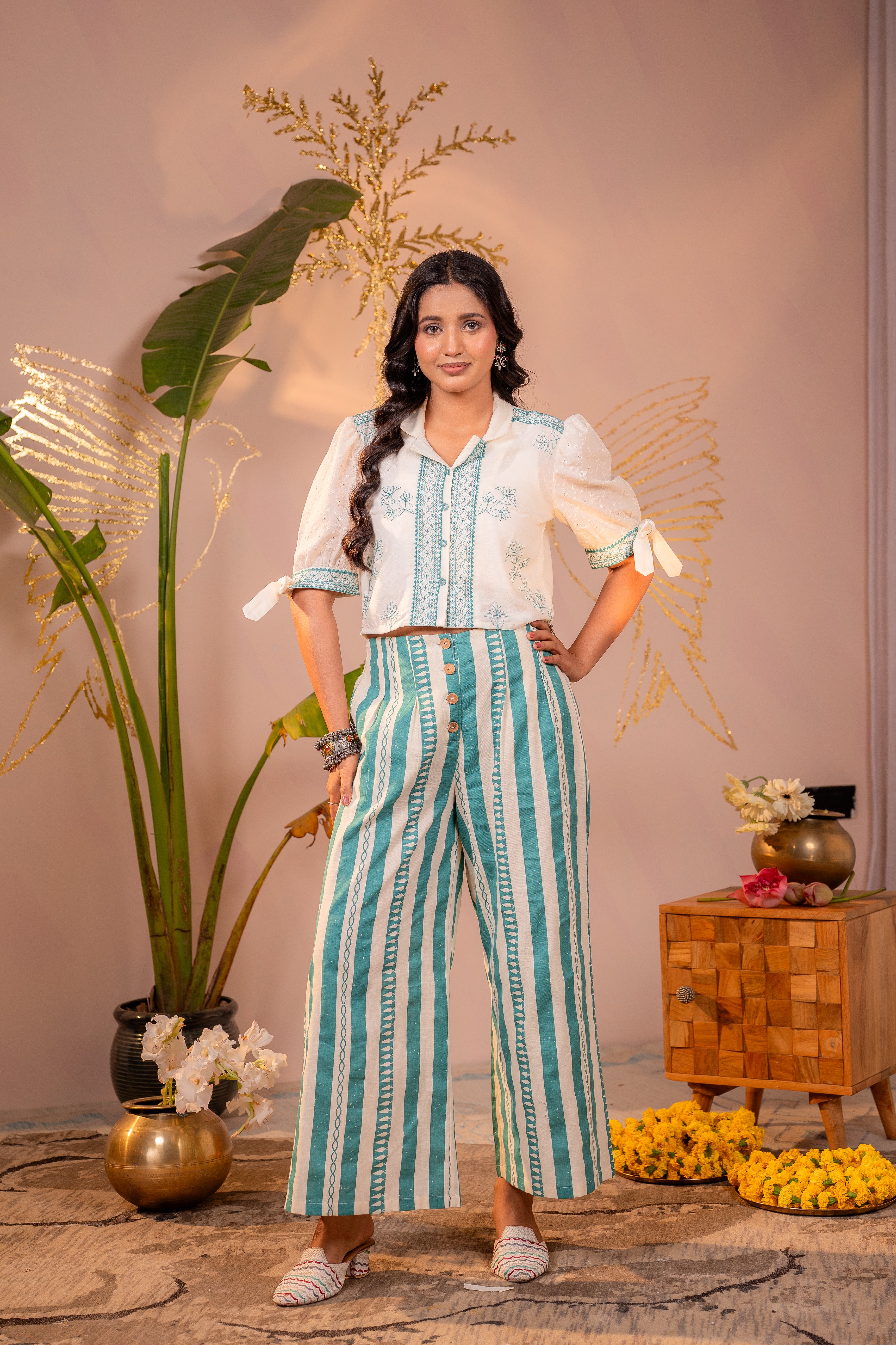 Seafoam Stripe Artisan Co-Ord Set