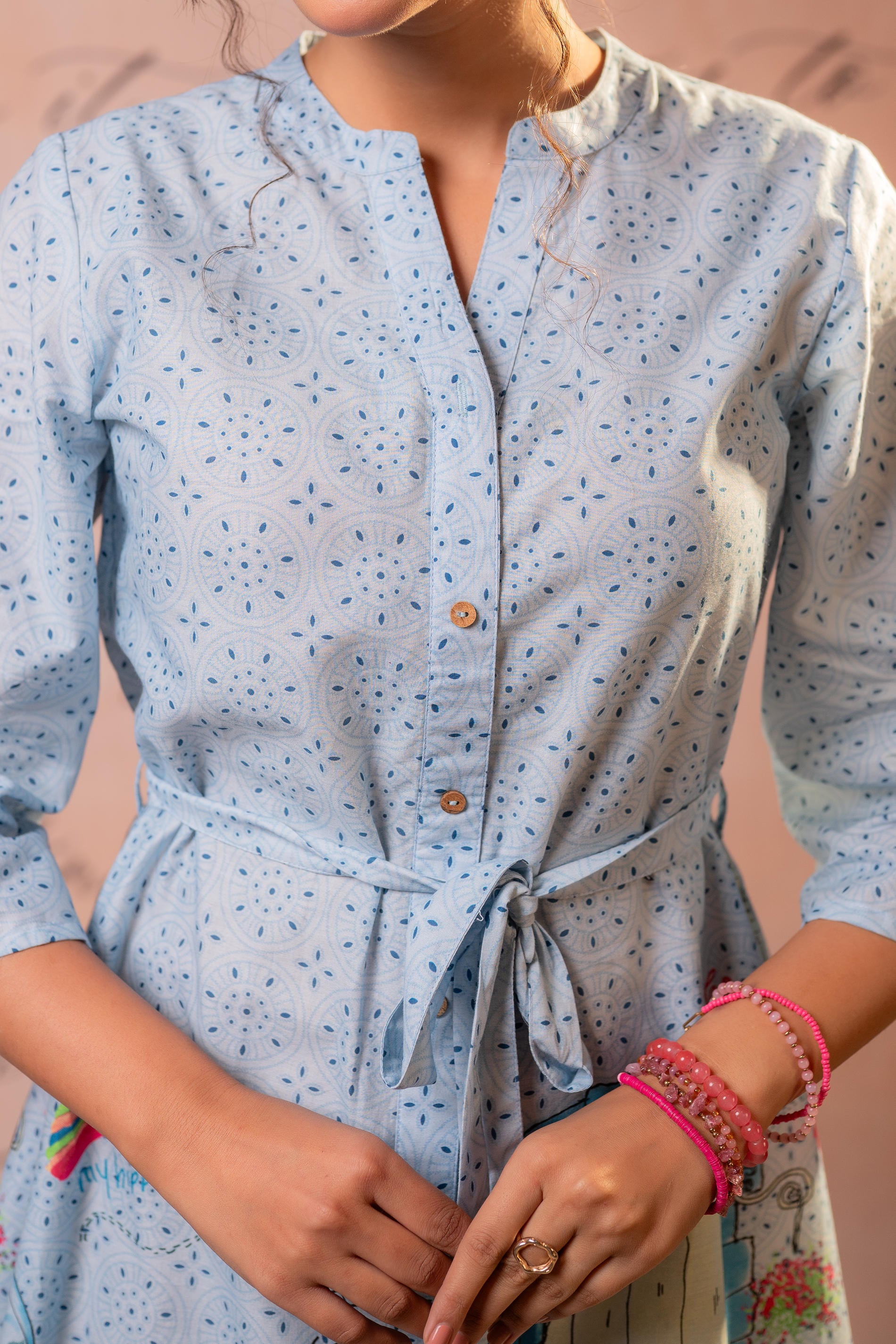 Skyline Story Shirt Mini Dress