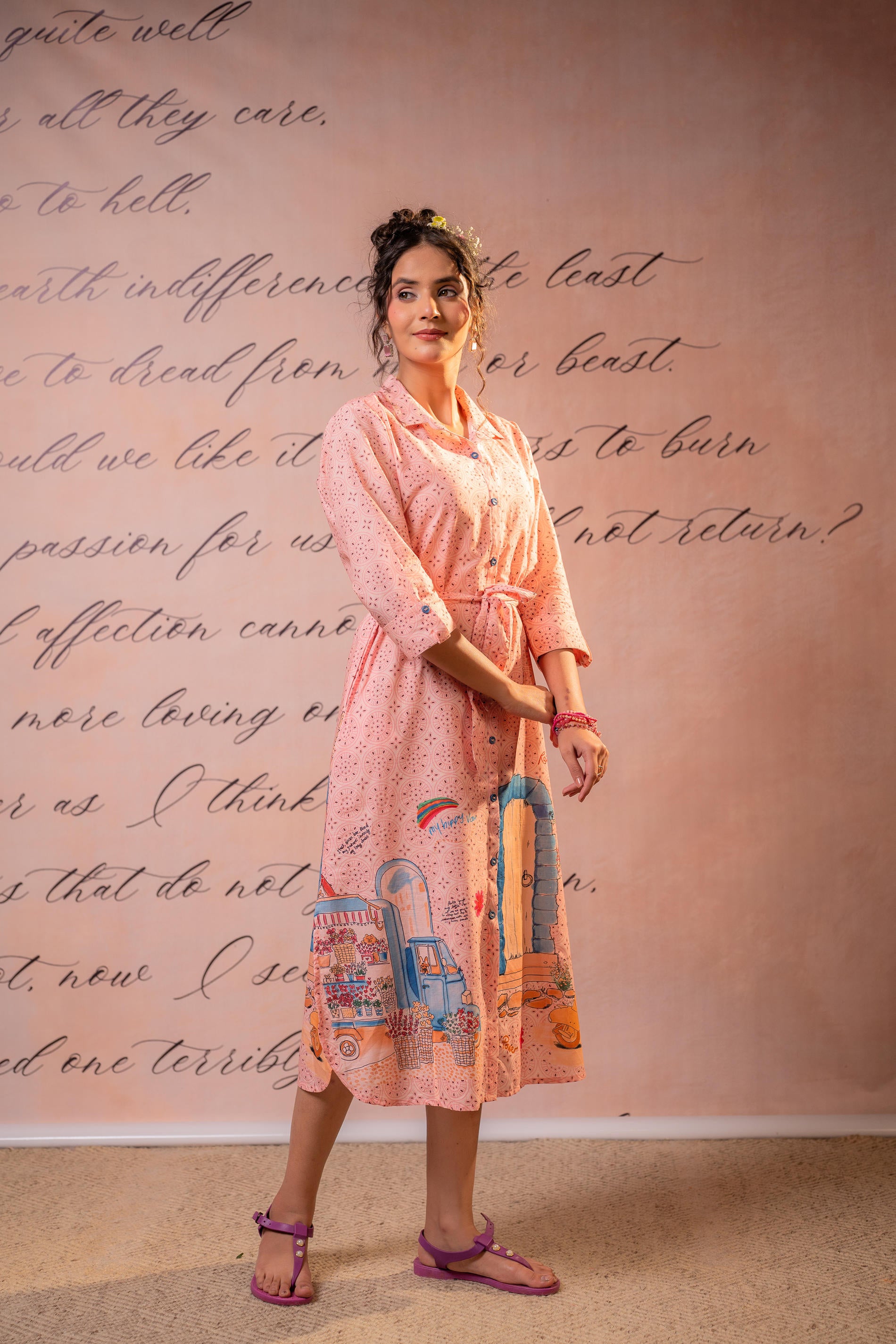 Pinkline Story Shirt Dress