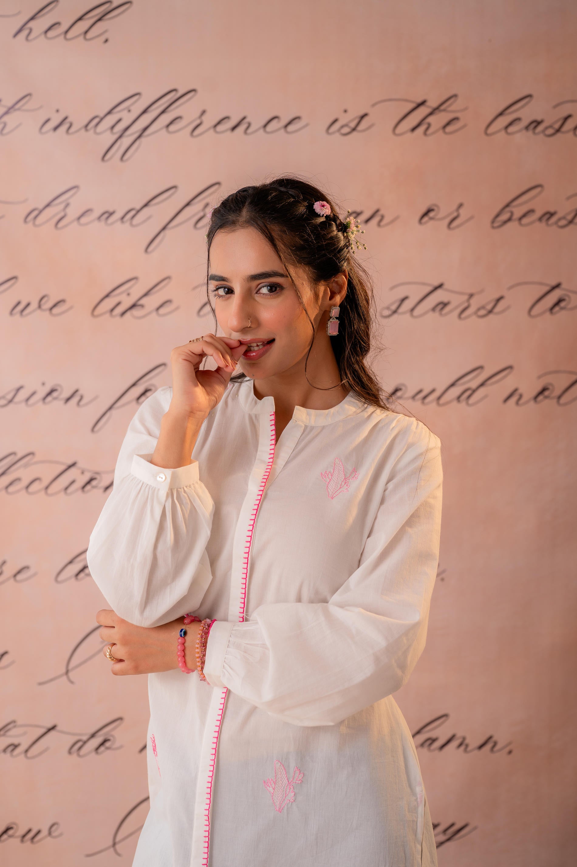 Gulnaar  Embroidered A-Line Kurta