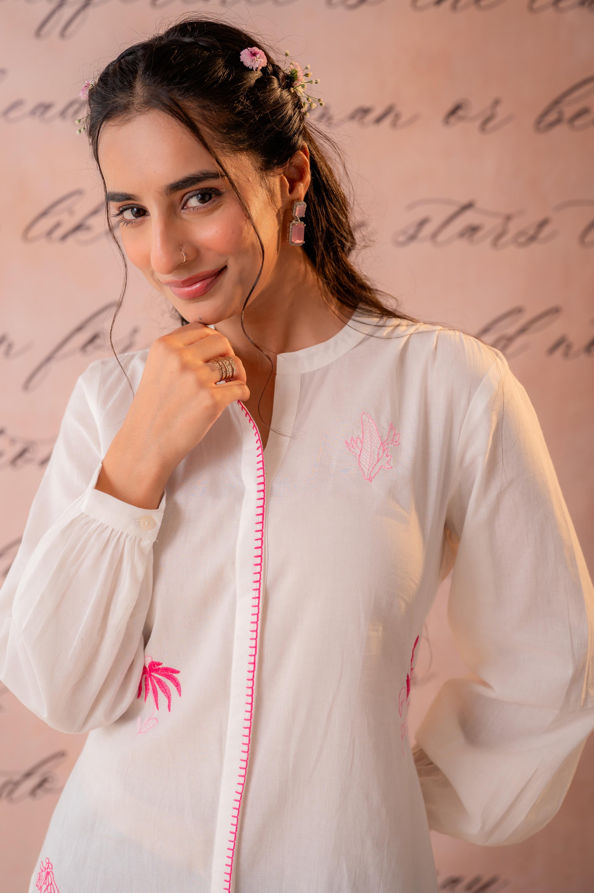 Gulnaar  Embroidered A-Line Kurta