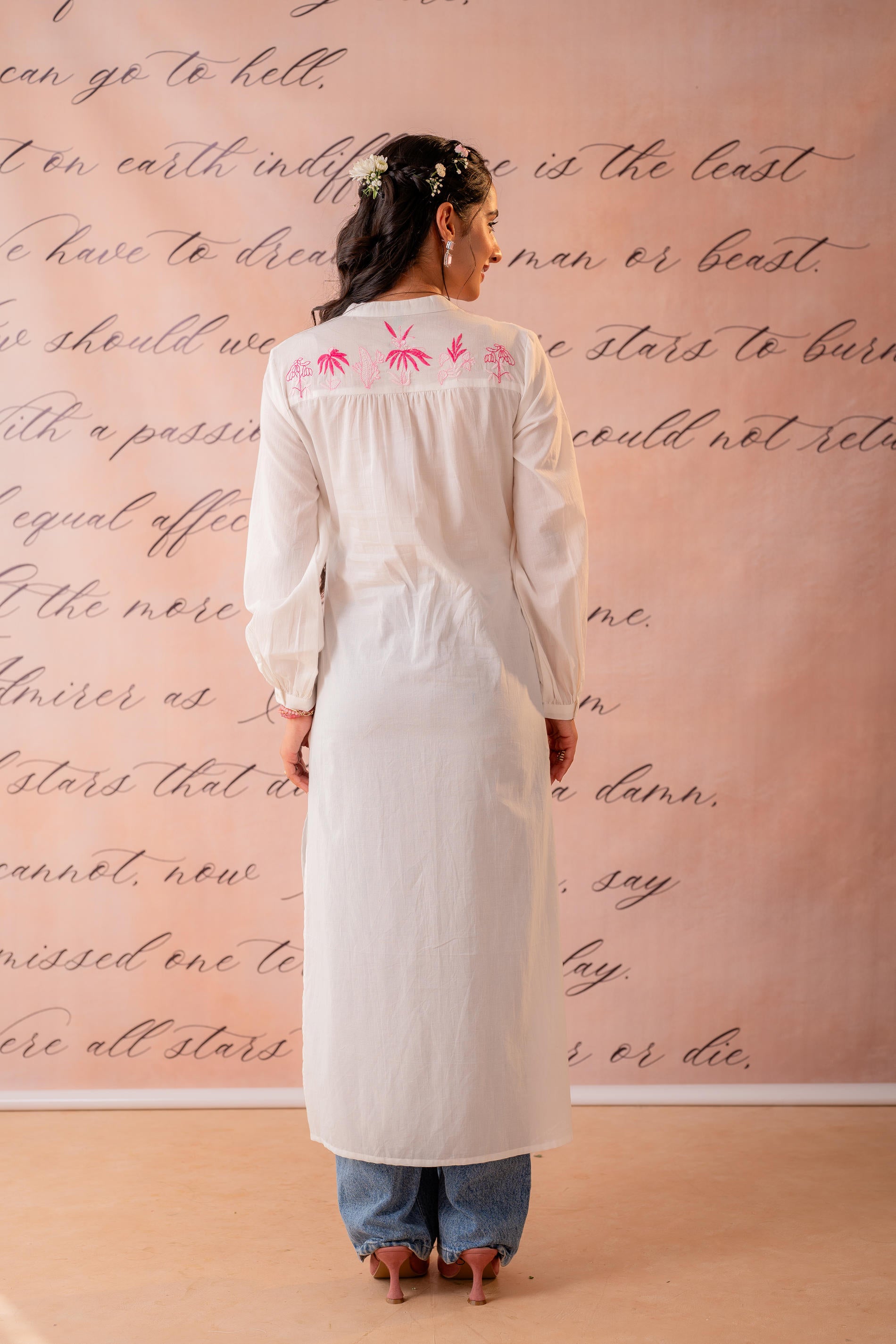 Gulnaar  Embroidered A-Line Kurta