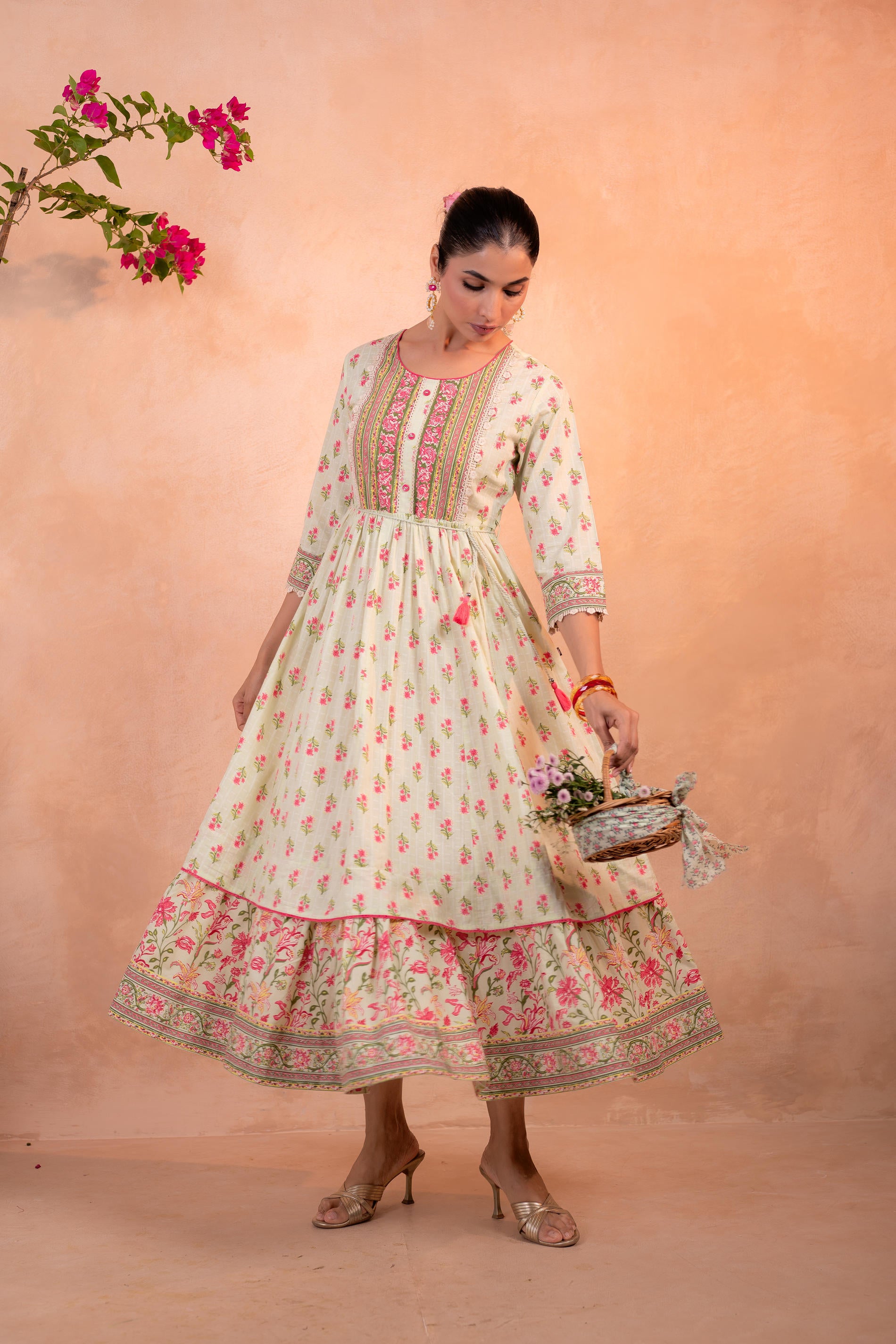 Pista Gulbagh Heritage Anarkali dress