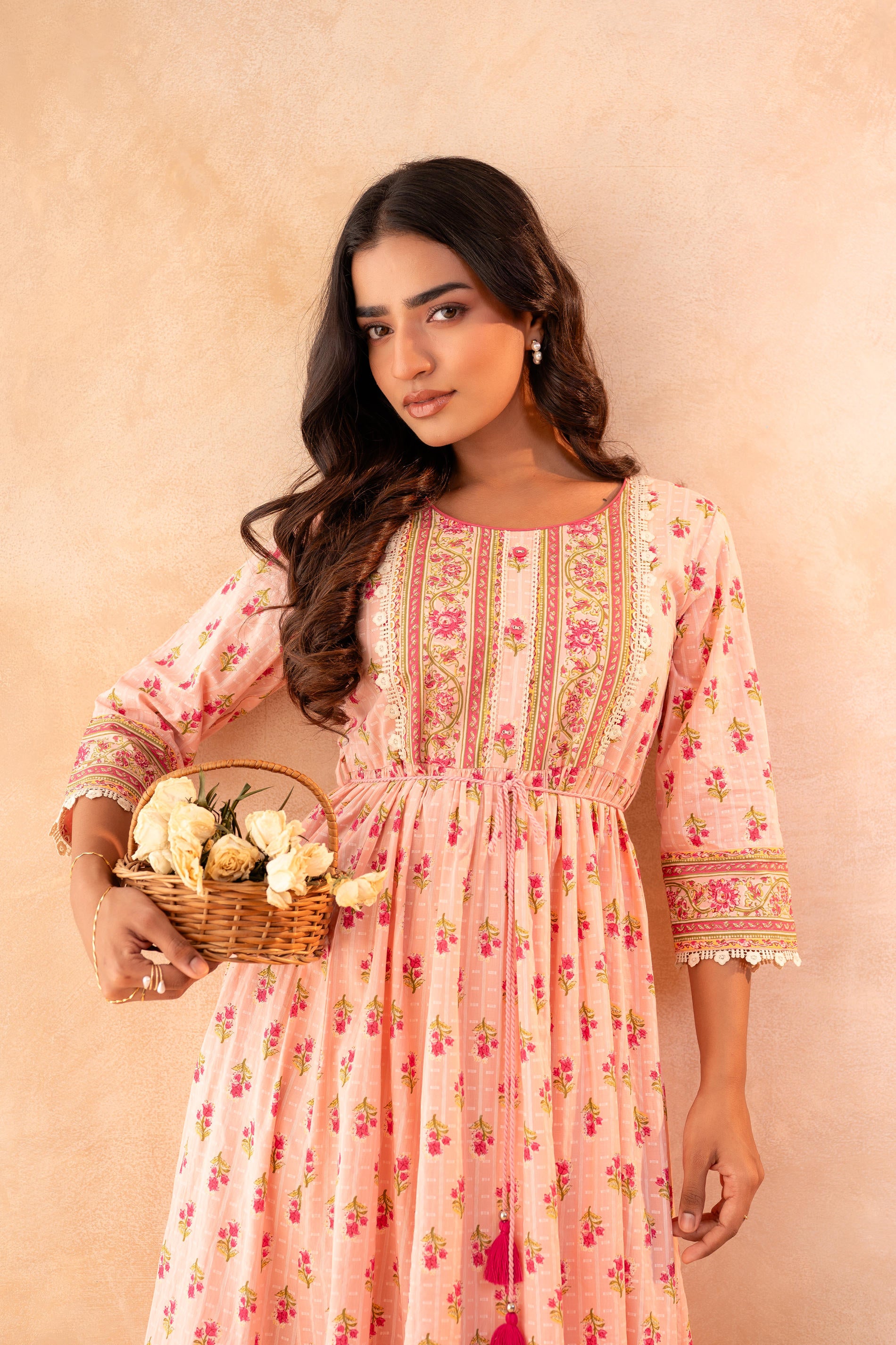Pink Gulbagh Heritage Anarkali dress