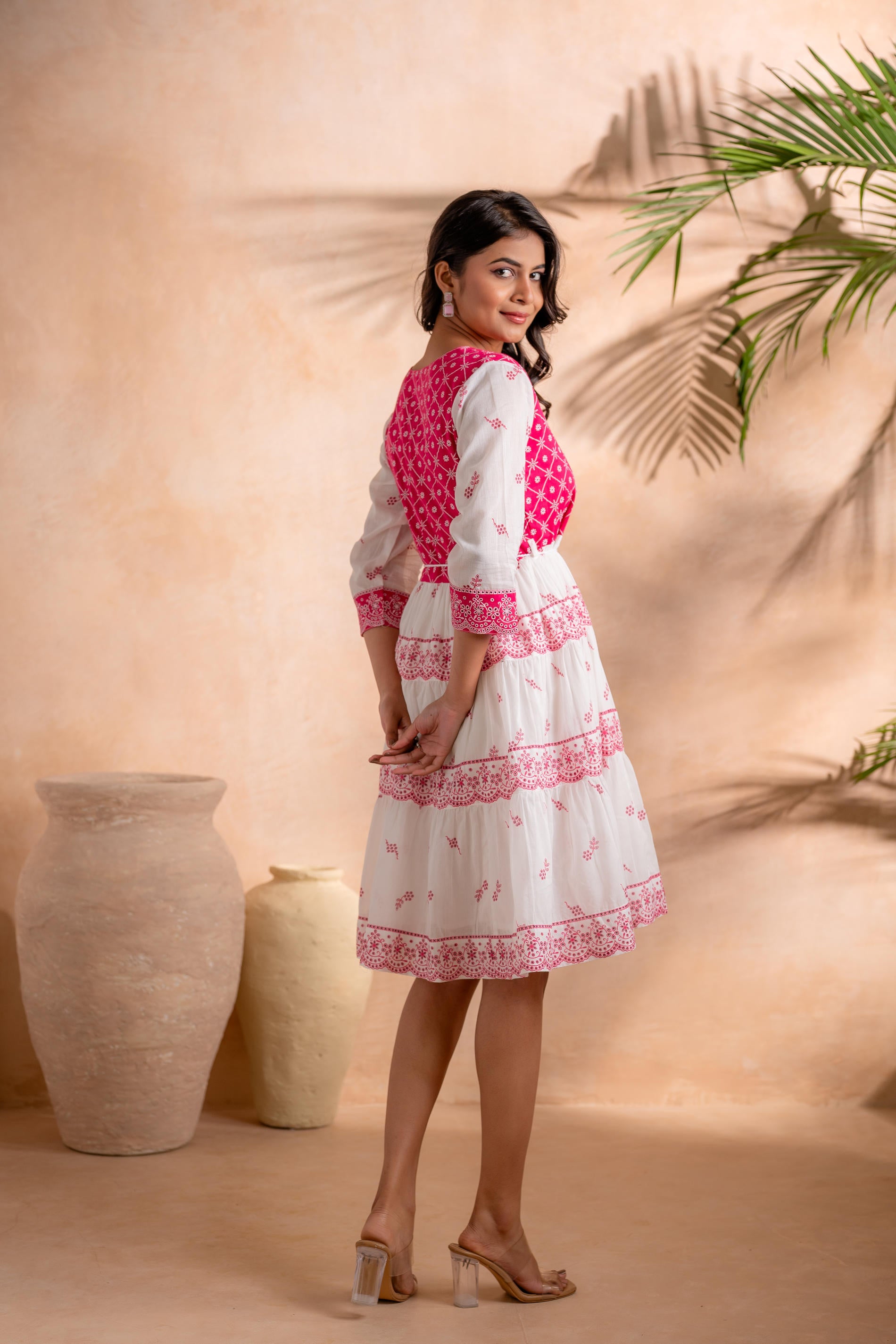 Fuchsia Heritage Tier Dress