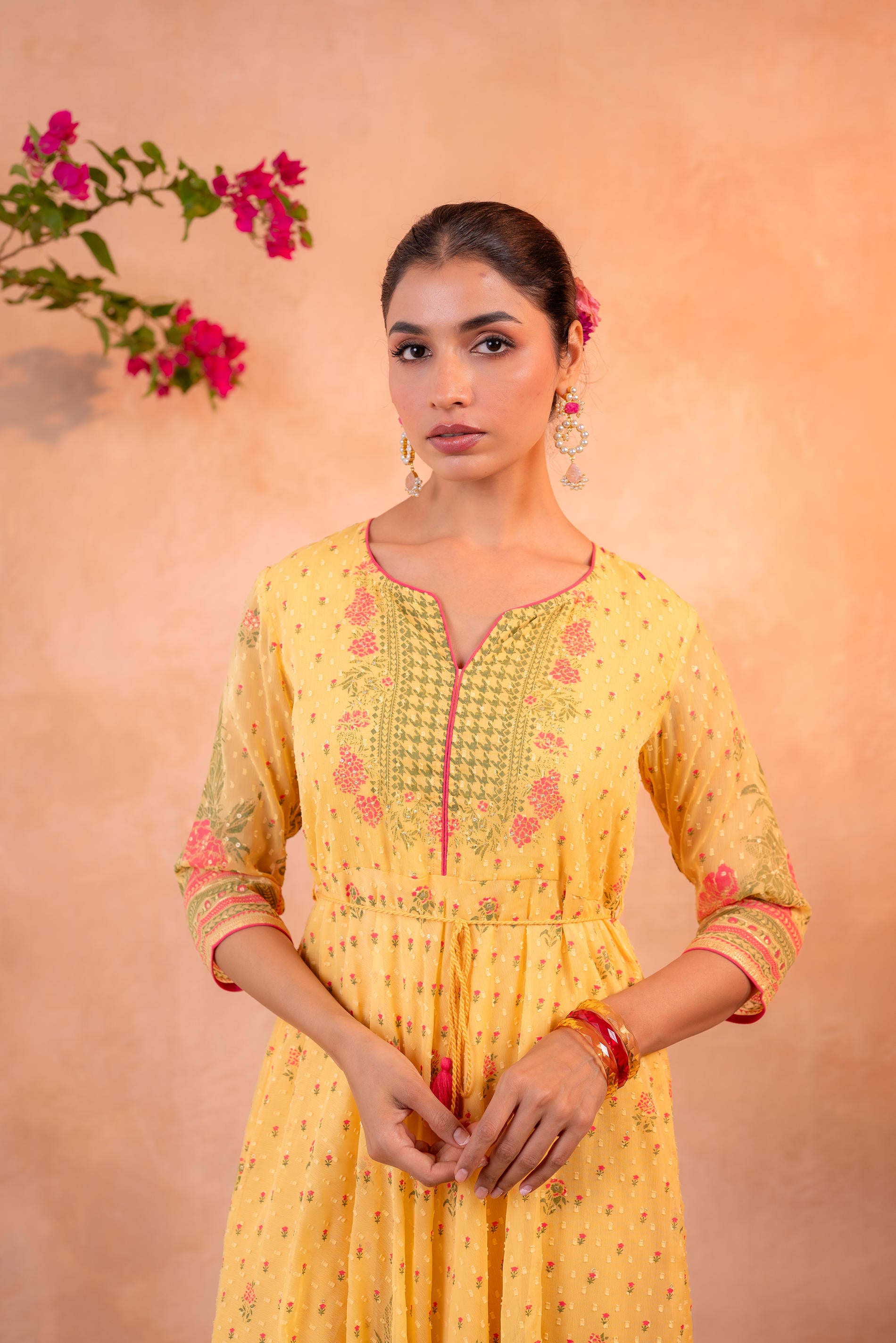 Gulnaar Gendaphool Garden Panelled Dress