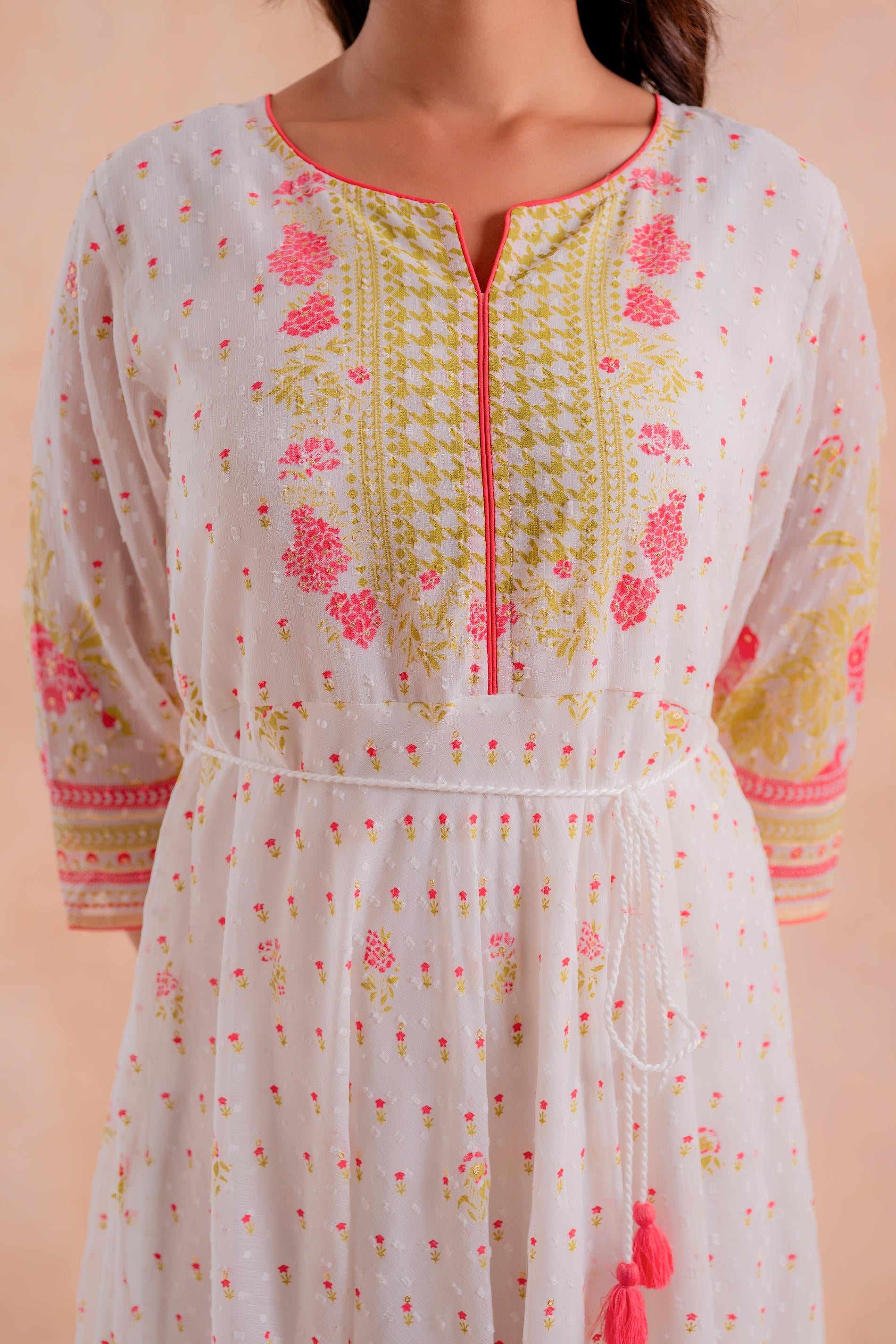 Gulnaar Garden Panelled Dress
