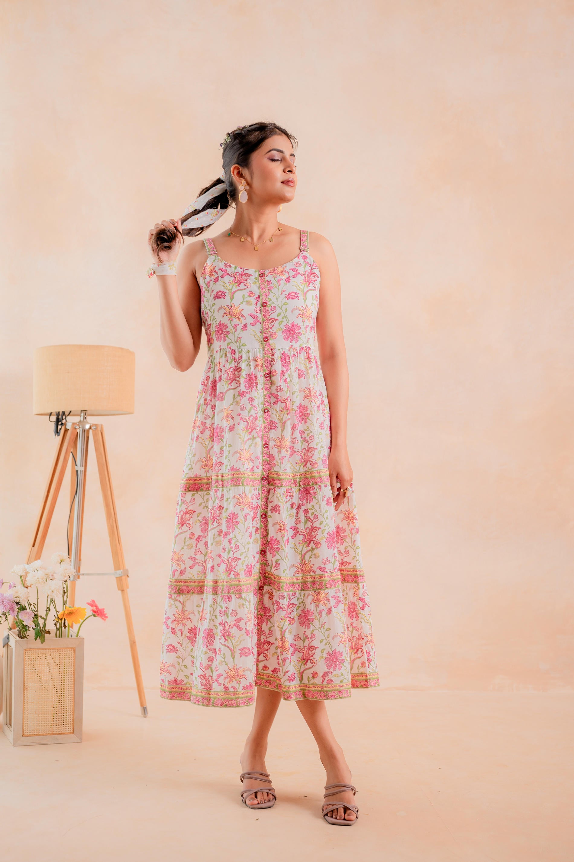 Pink Meadow Tiered Dress