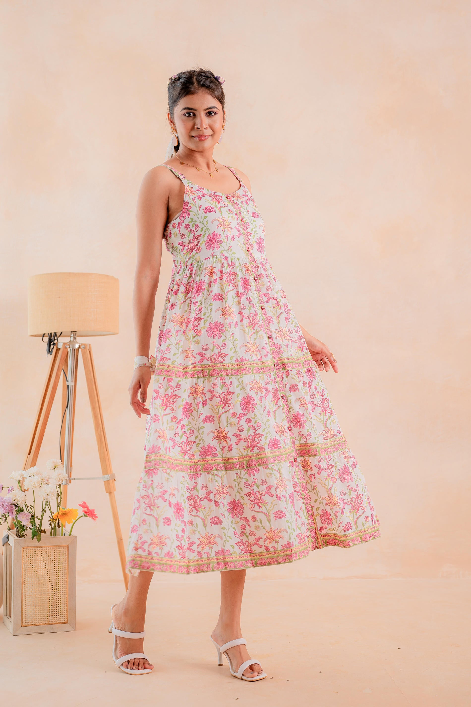 Pink Meadow Tiered Dress