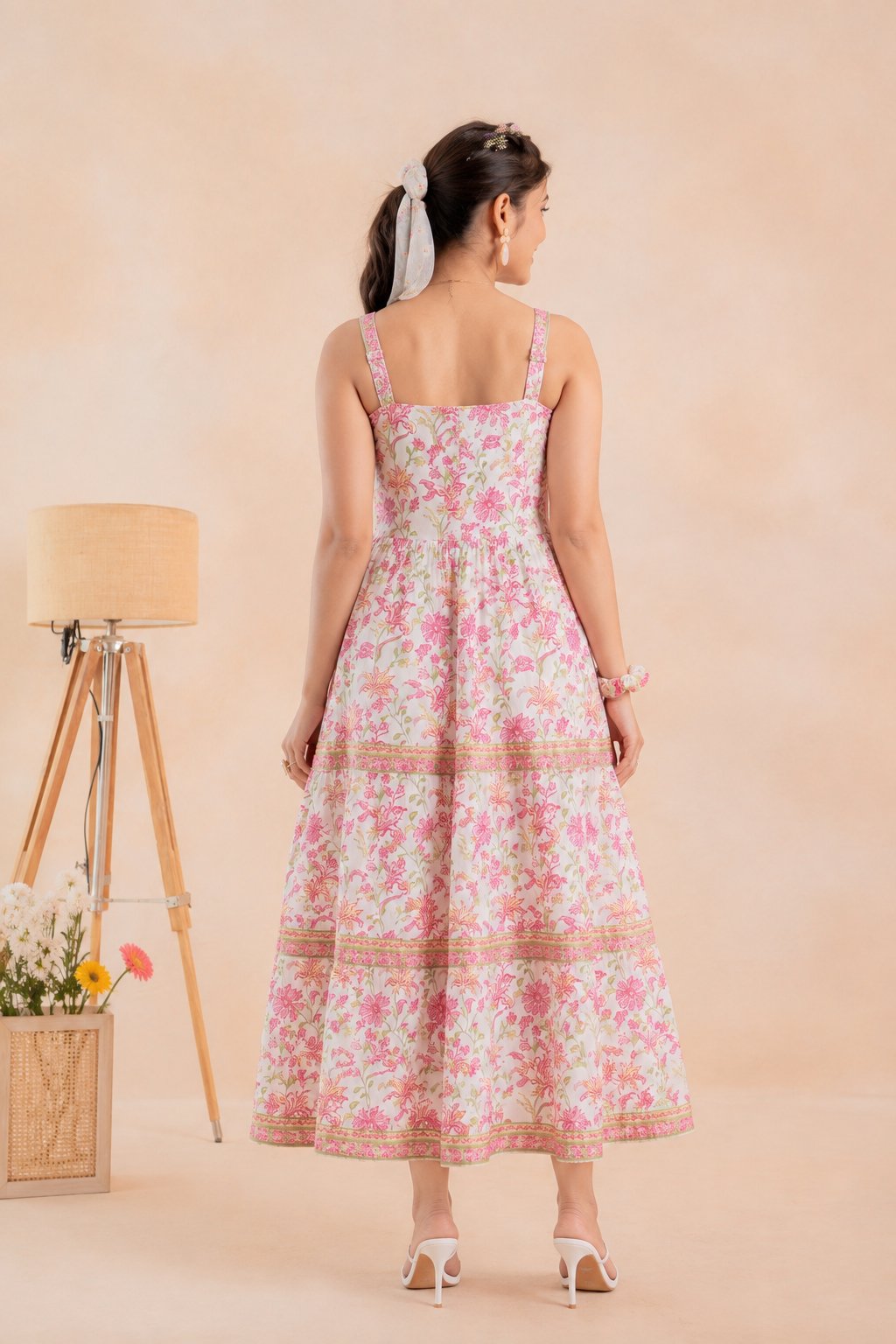 Pink Meadow Tiered Dress