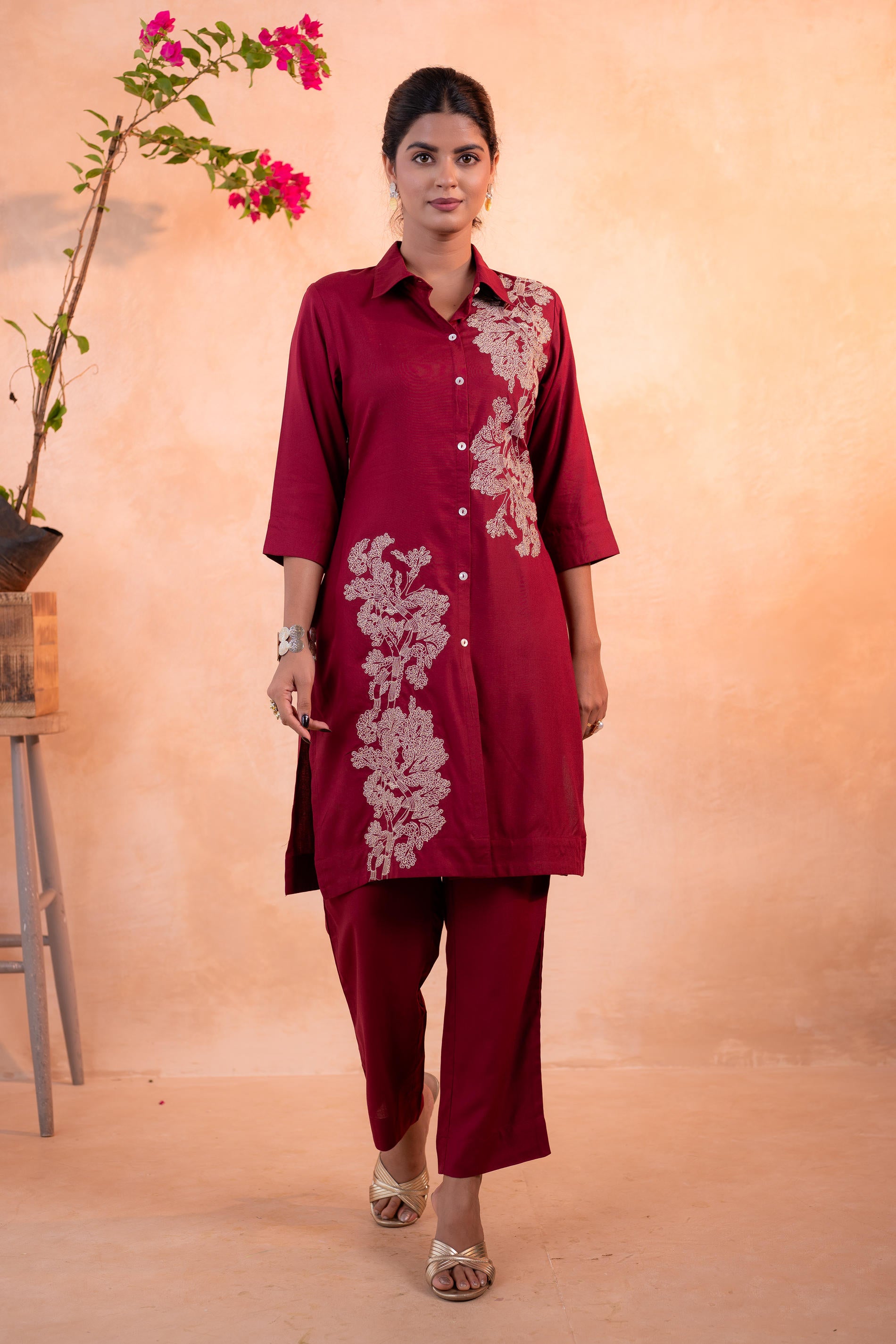 RedWood Bloom Printed Kurta Set