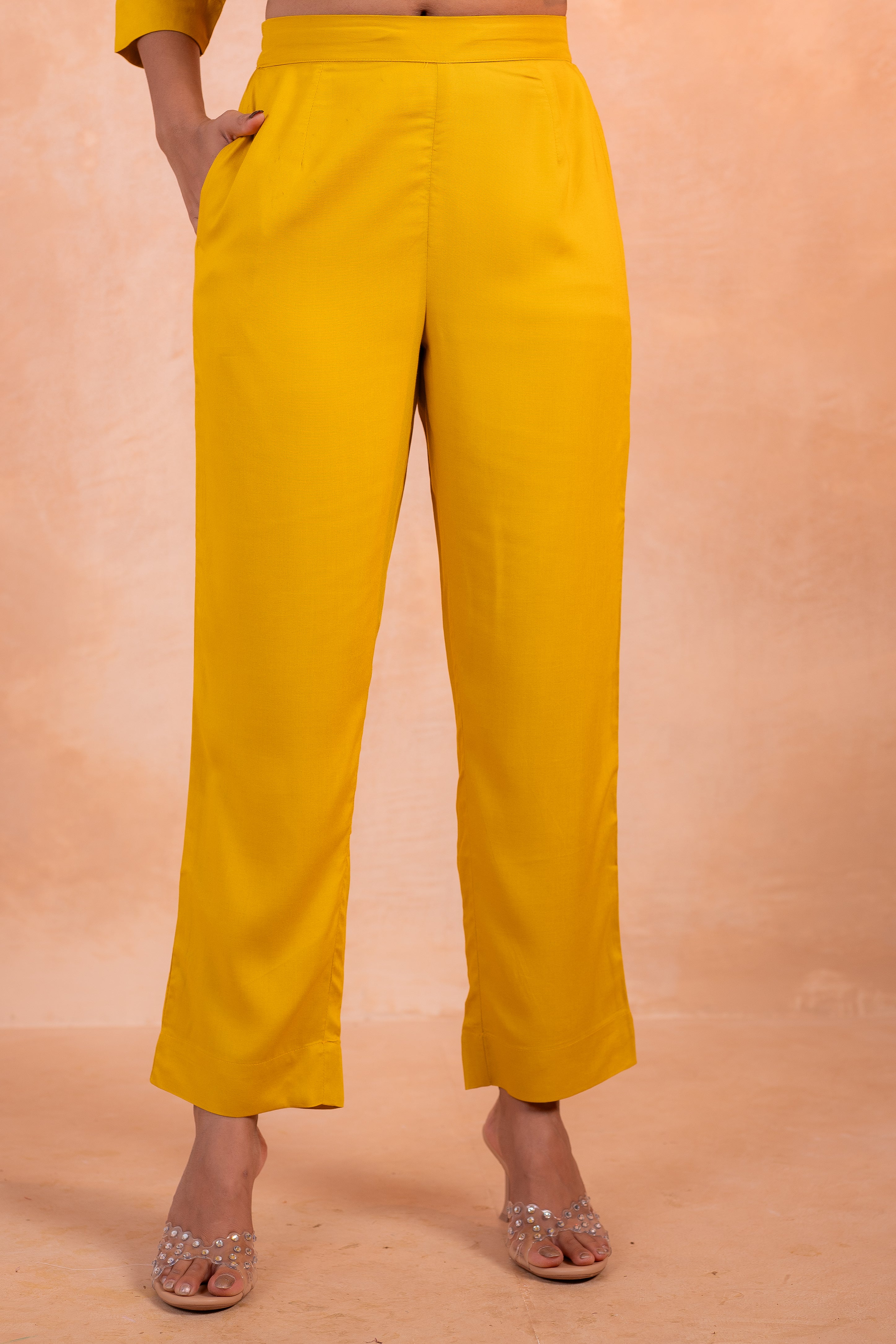 Mustard Bloom Printed Kurta Set
