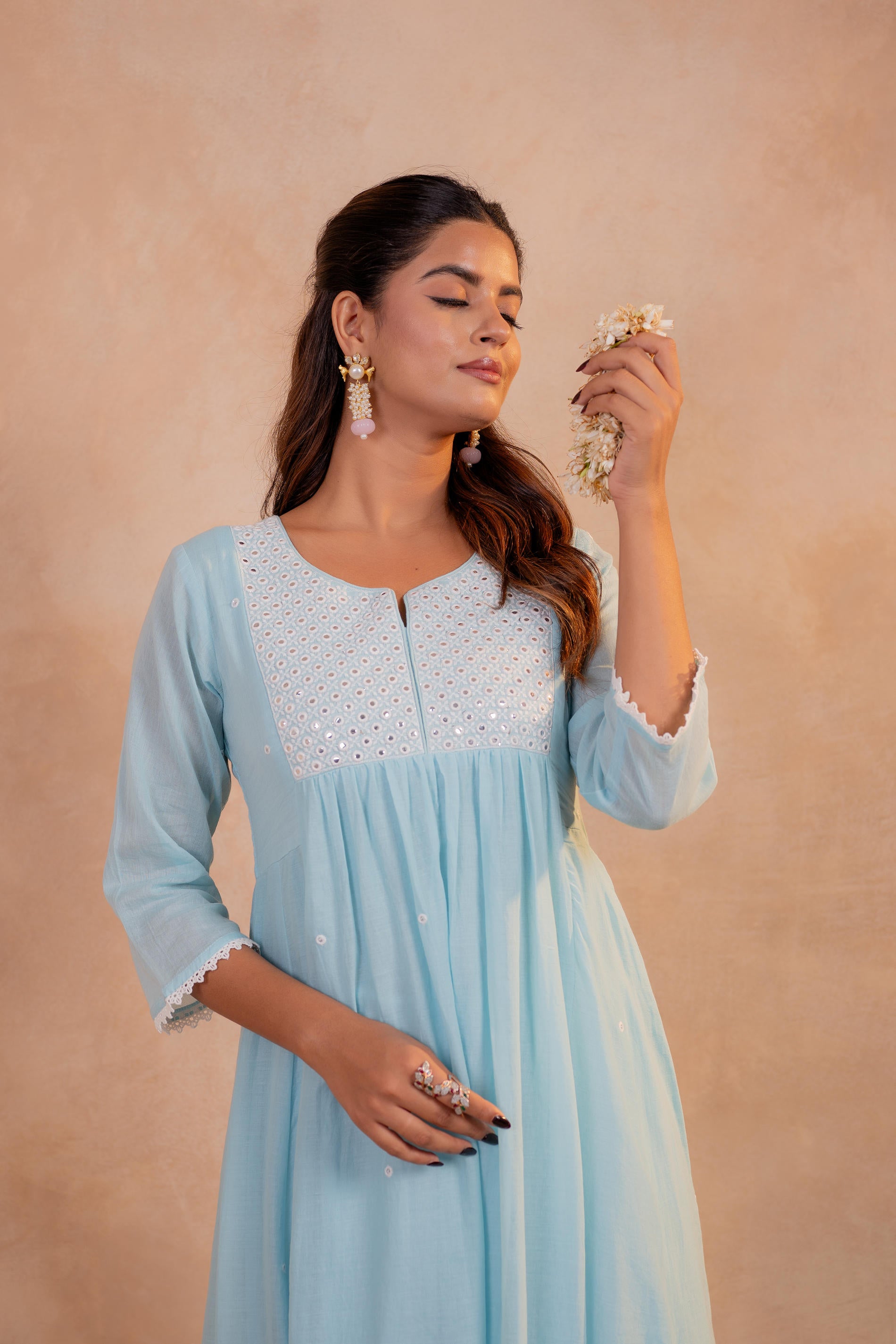 SkyBlue Noor Flared Kurta