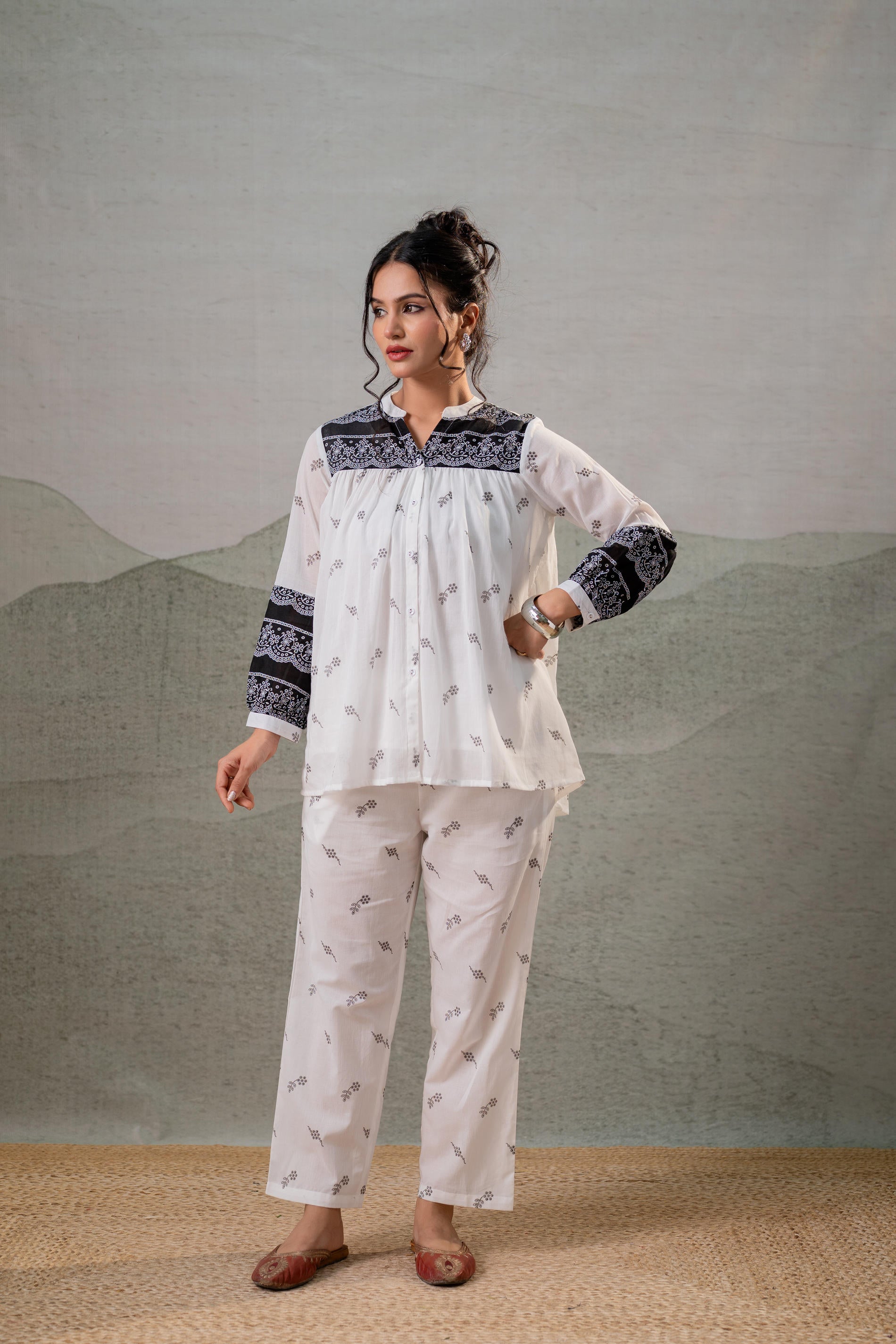 Ivory Kalaa Printed Tunic Set