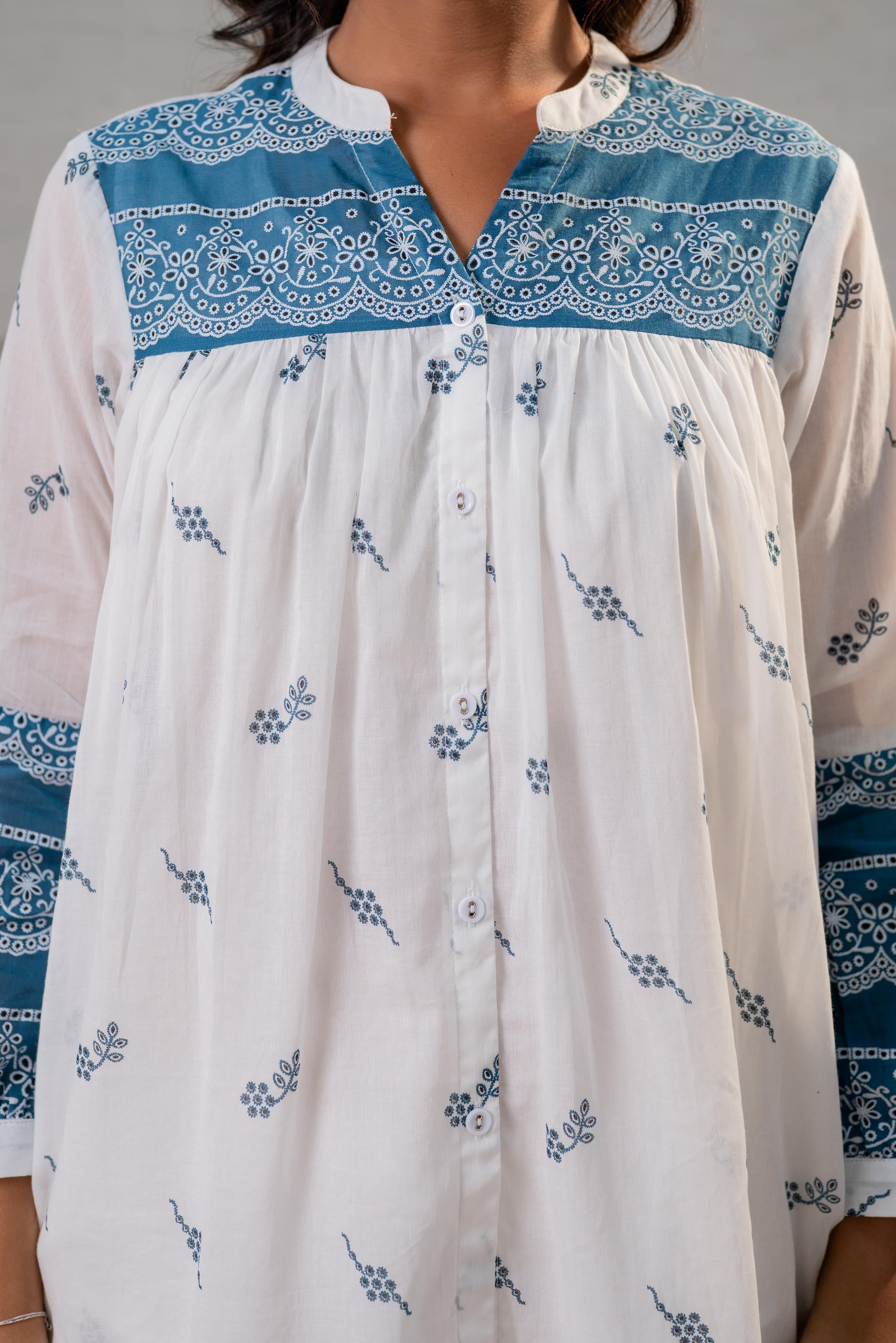 Ivory Kalaa Printed Tunic Set