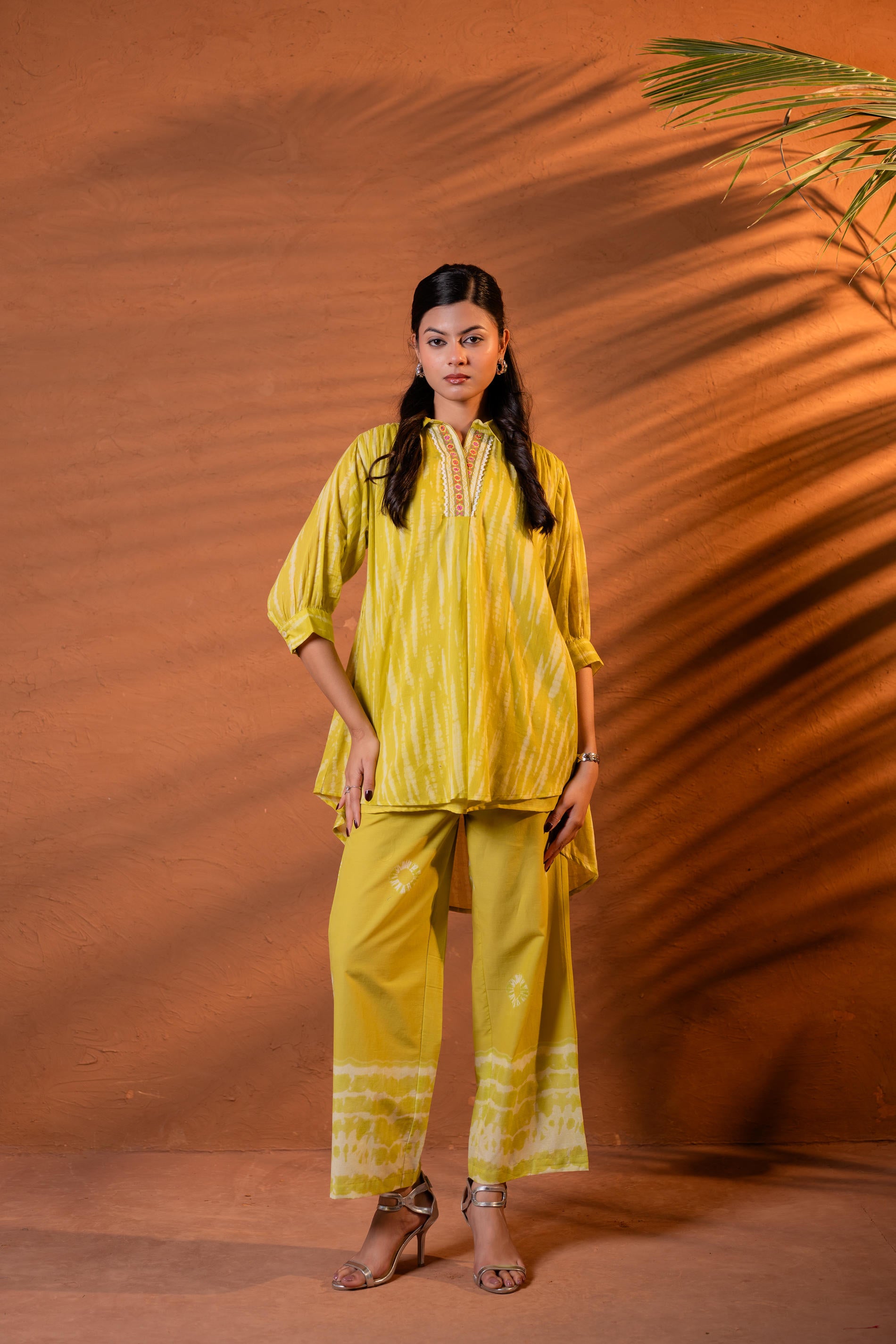 Sunshine ray lime Tunic Set