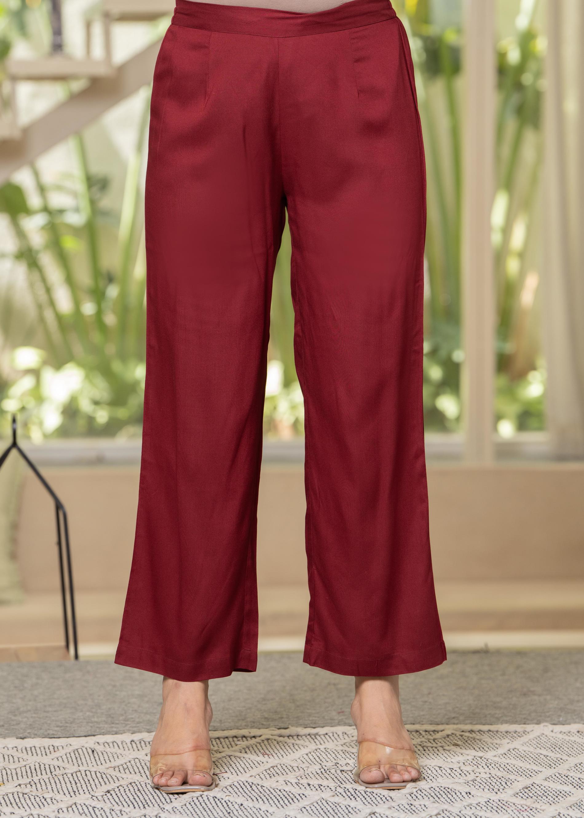 Ivory Floral Poly Kurta and Pants Set with Mirror, Thread Work and tassels Detail