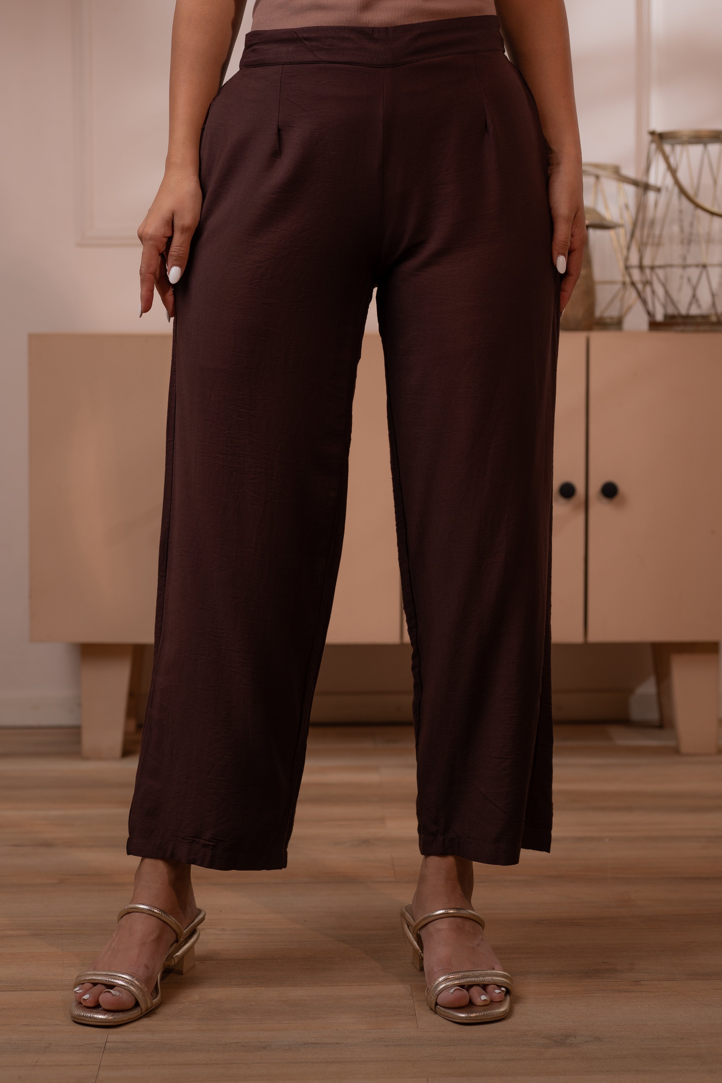Modern Chocolate Brown Indo-Fusion Co-ord Set